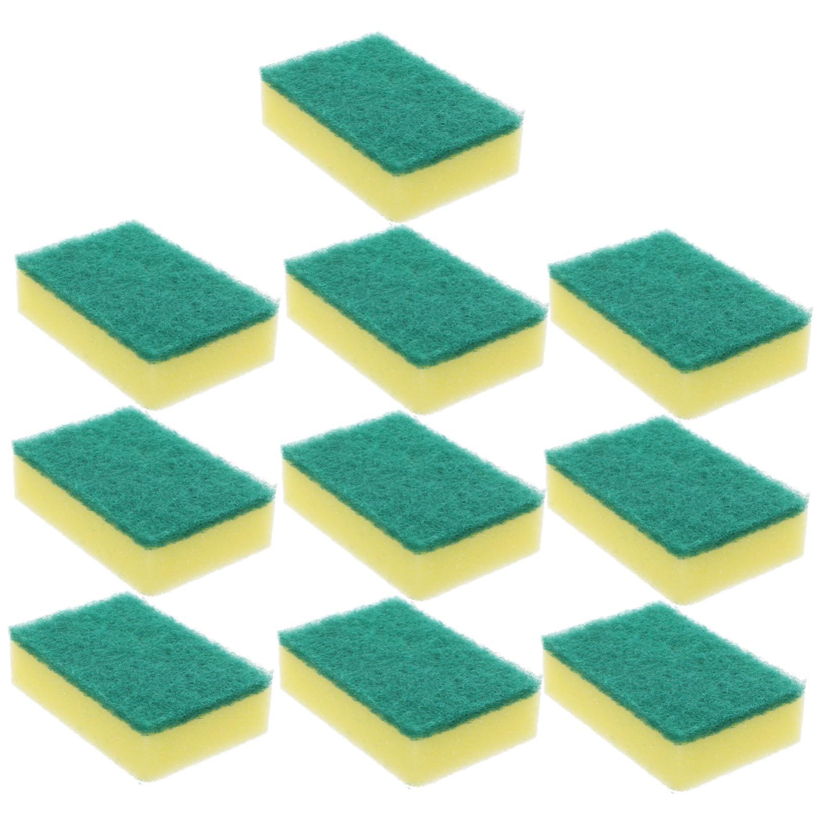 Lingettes vaisselle jaunes lot de 10 éponges pour entretien maison et matériel camping