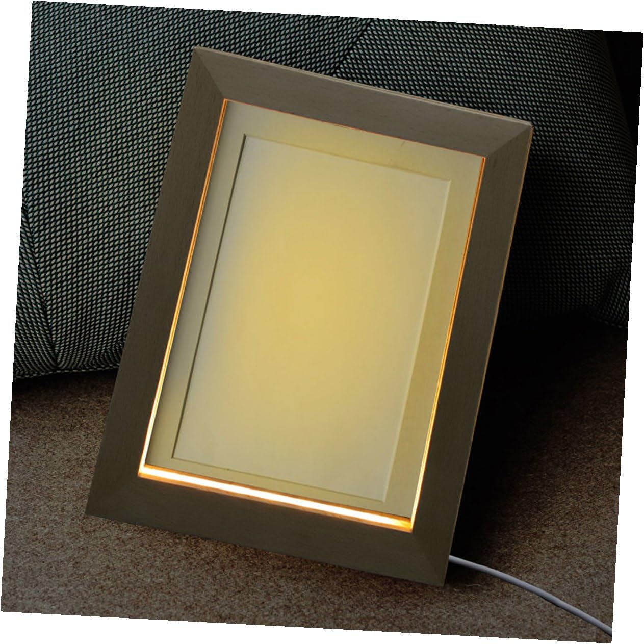 2 Marcos de Fotos Madera Iluminación LED Creativa y Luz Cálida para Decoración de Mesa y Espacios Multifuncionales
