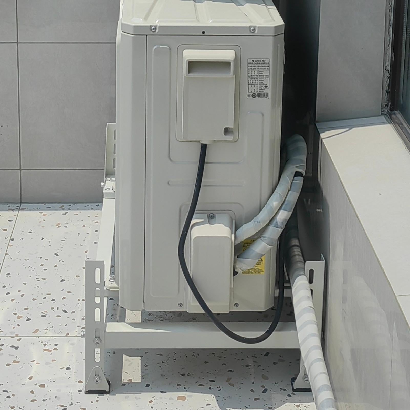 Staffa di supporto per condizionatore d'aria resistente, supporto da pavimento per sistemi mini split AC e pompe di calore, supporto affidabile per condensatori e unità HVAC