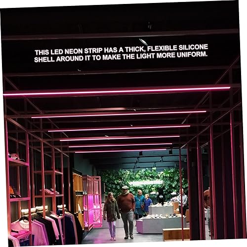 Miniatura 5 de Uonlytech 3 juegos de tira de neón para decoración de puerta, decoración rosa, tiras de luz LED, cuerda de silicona, luz de tubo de neón, luz
