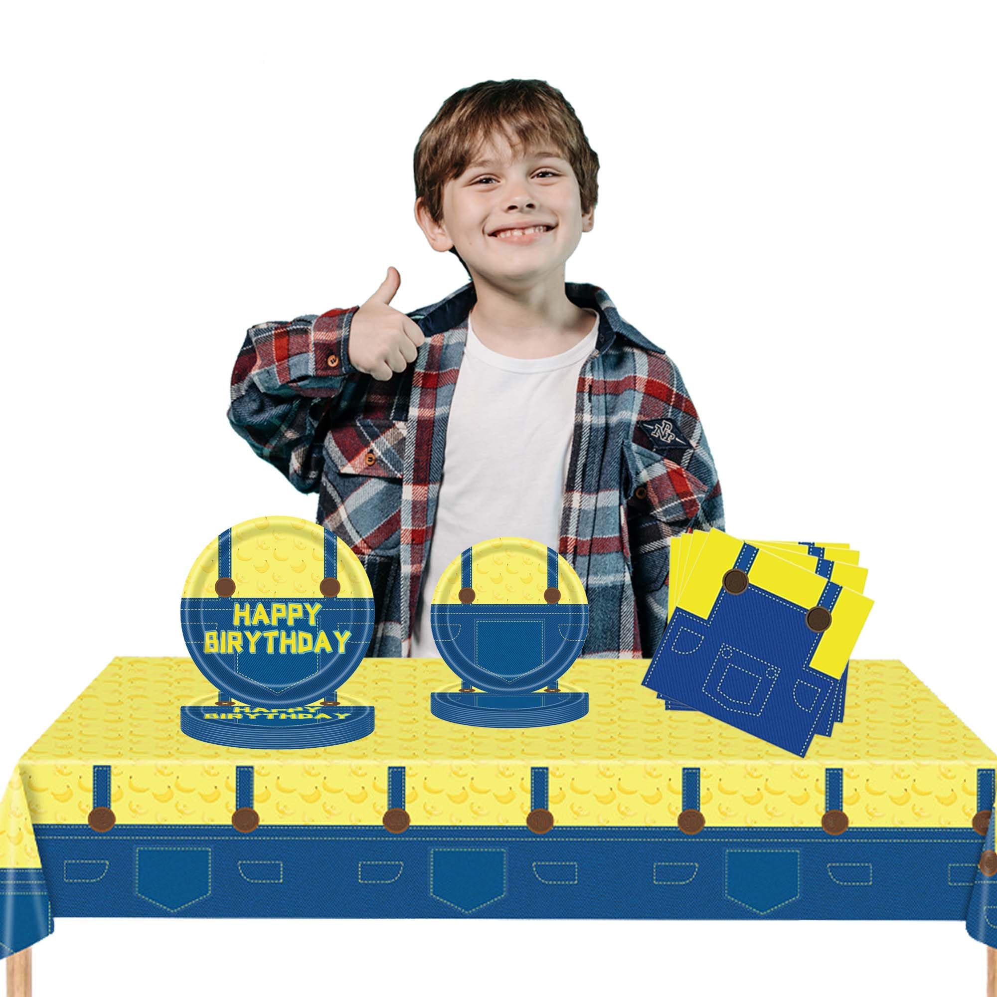 Kit Compleanno Stoviglie per Feste Banana Decorazioni per Yellow Forniture per Feste
