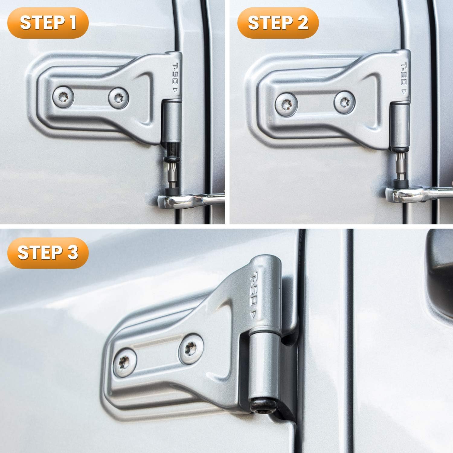 Kujunpao Türscharniermuttern 8er Set - Für Jeep Wrangler JK JL & Gladiator 2007-2021