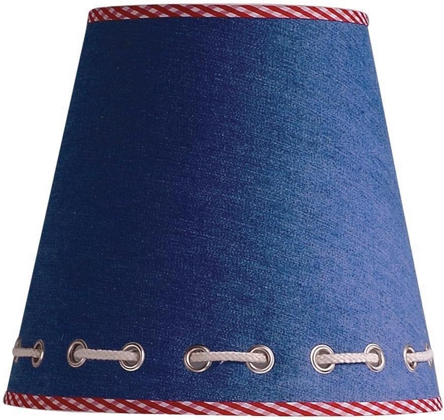 Laura Ashley SKJ510 Nautical 10.5Inch Barrel Shade, Denim Table