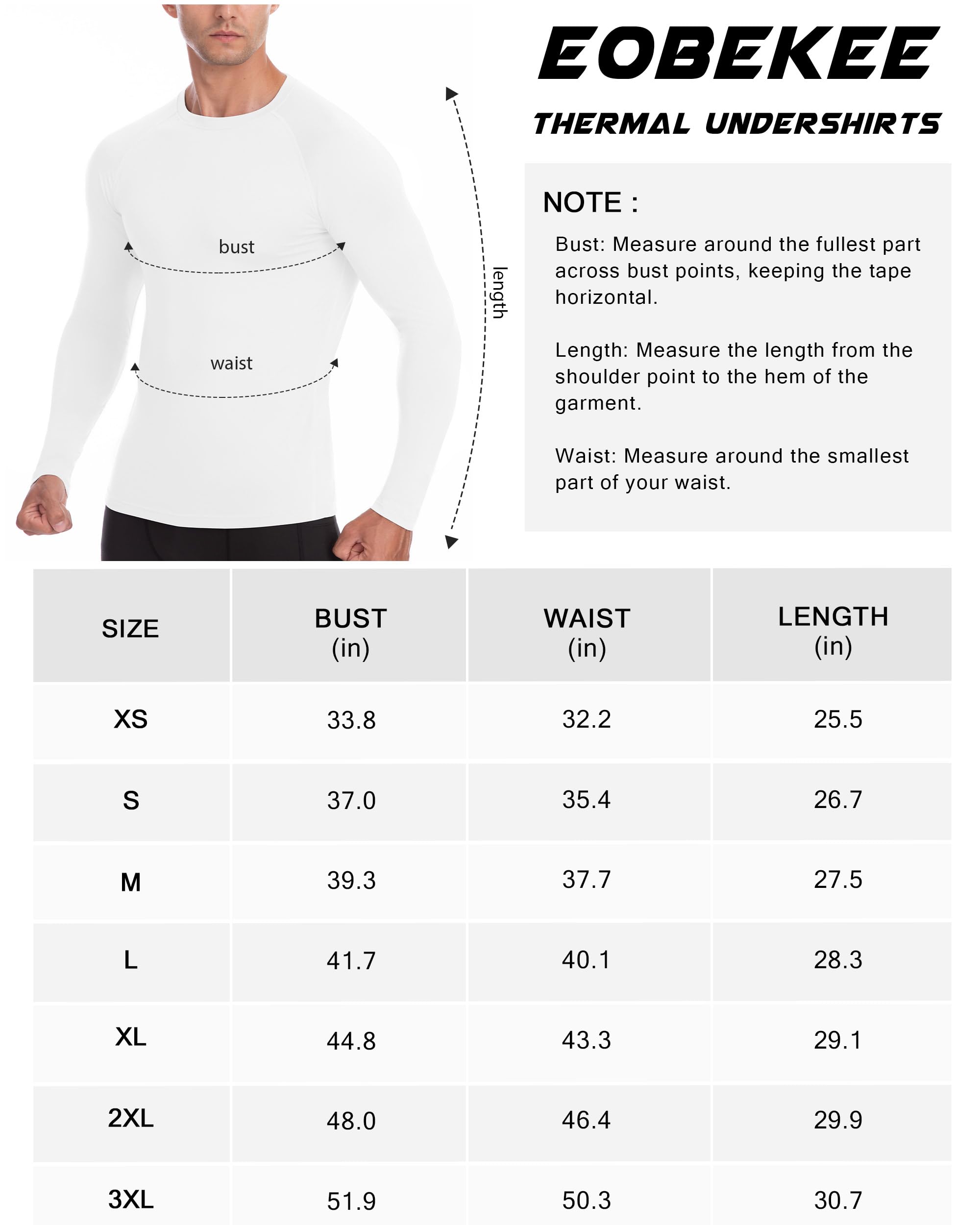 Camisas de compresión térmica para hombre, manga larga, forro polar, capa base atlética para correr en clima frío