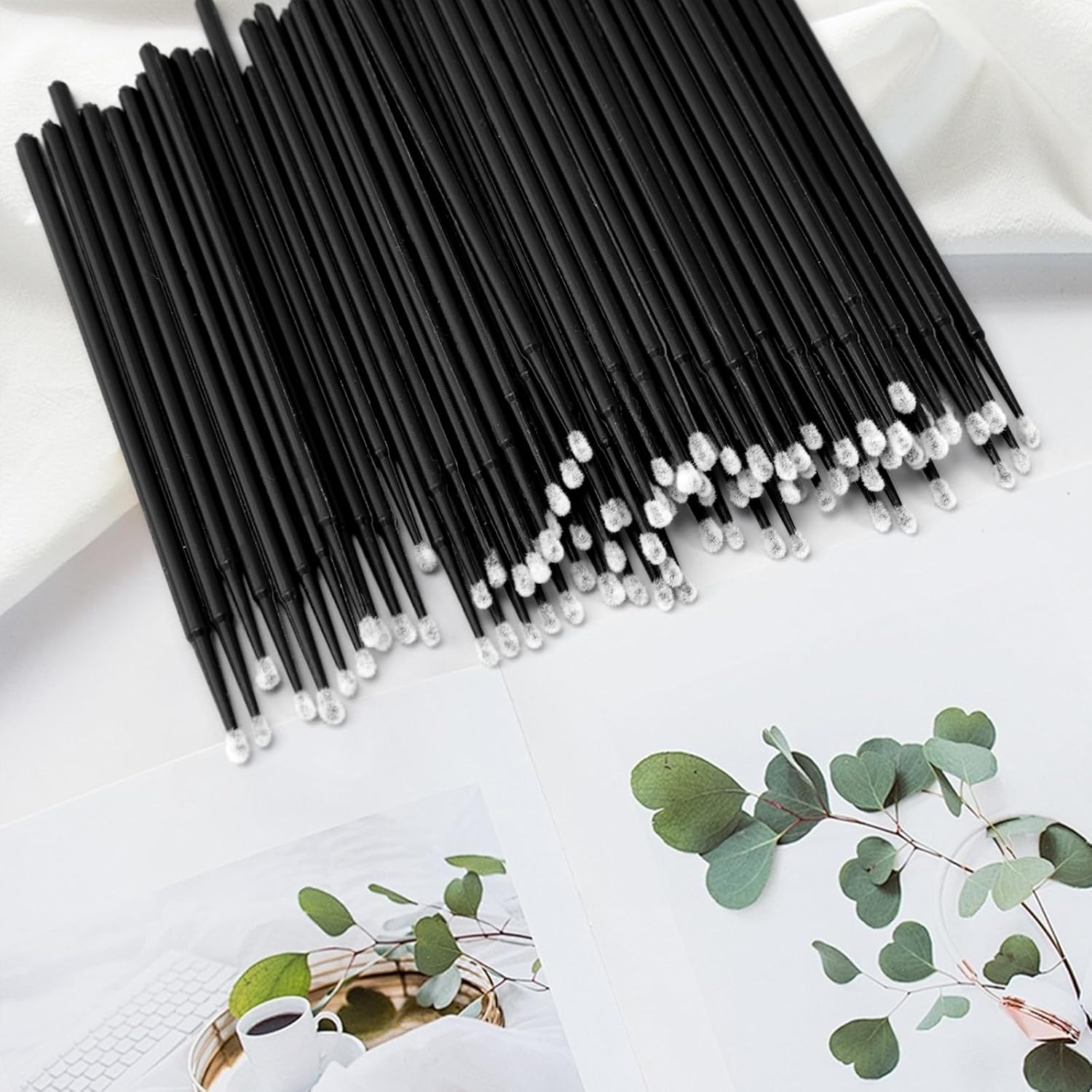 1200 Pcs Disposable Micro Applicator Brush, Disposable Eyelash Mascara Wands for Eyelash Extensions, Nails, Eyeliner(Black)