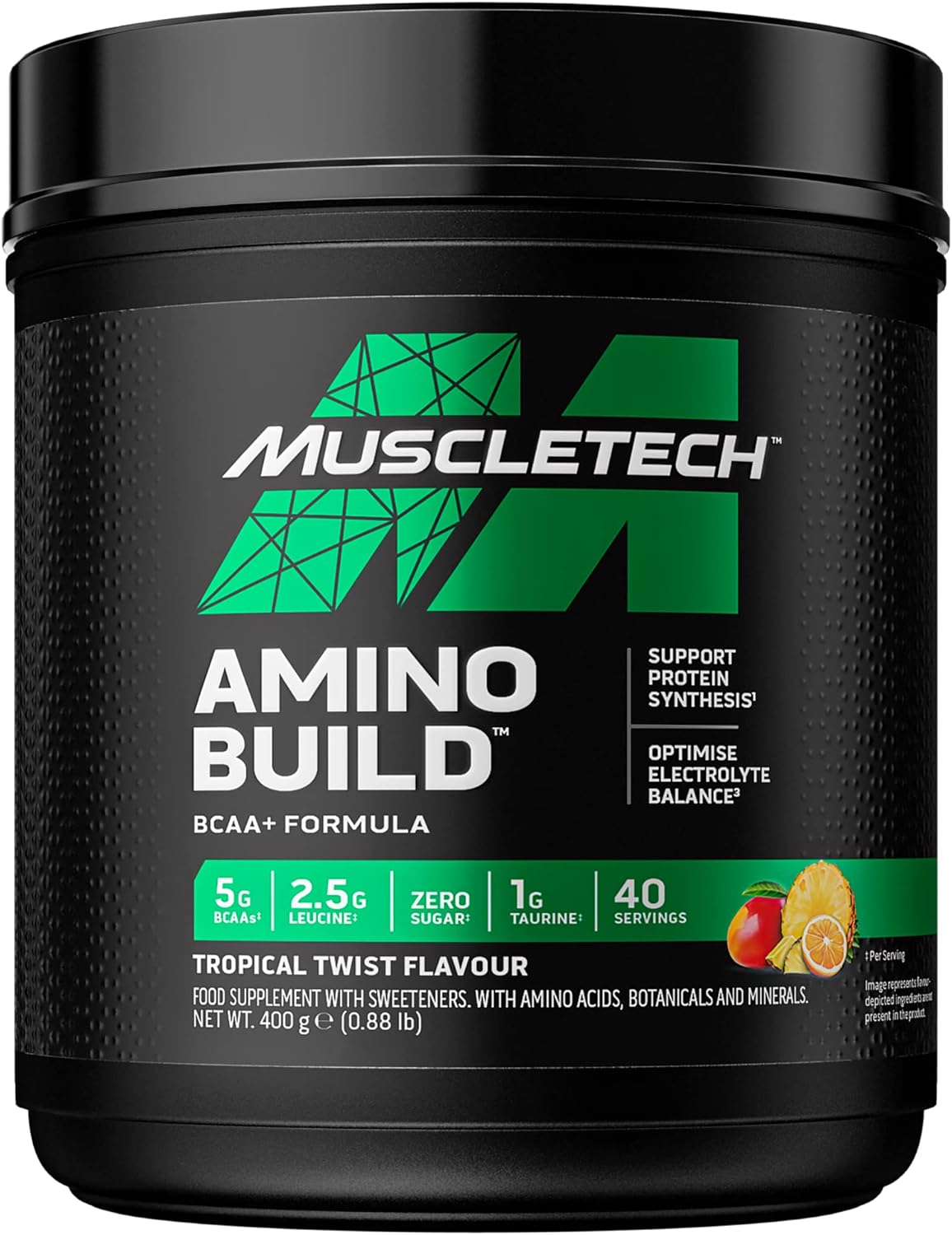 MuscleTech Aminobuild BCAA Powder, Branch Chain Amino Acid (BCAA) With