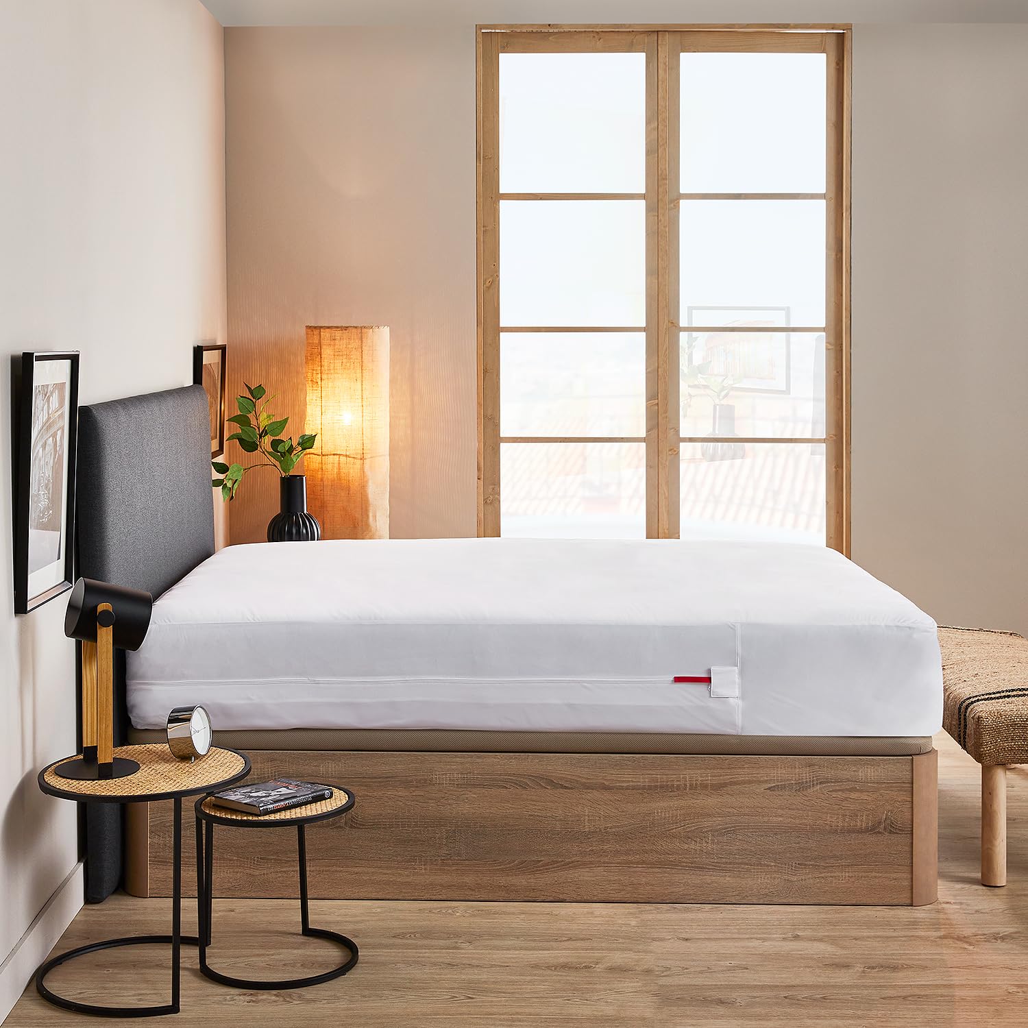 Pikolin Home - Funda de Colchón Impermeable Antichinches | 135x190/200cm | Apto colchones de hasta 30cm de Altura | Hipoalergénica contra chinches y fluidos | Cierre de Seguridad | Muy Transpirable