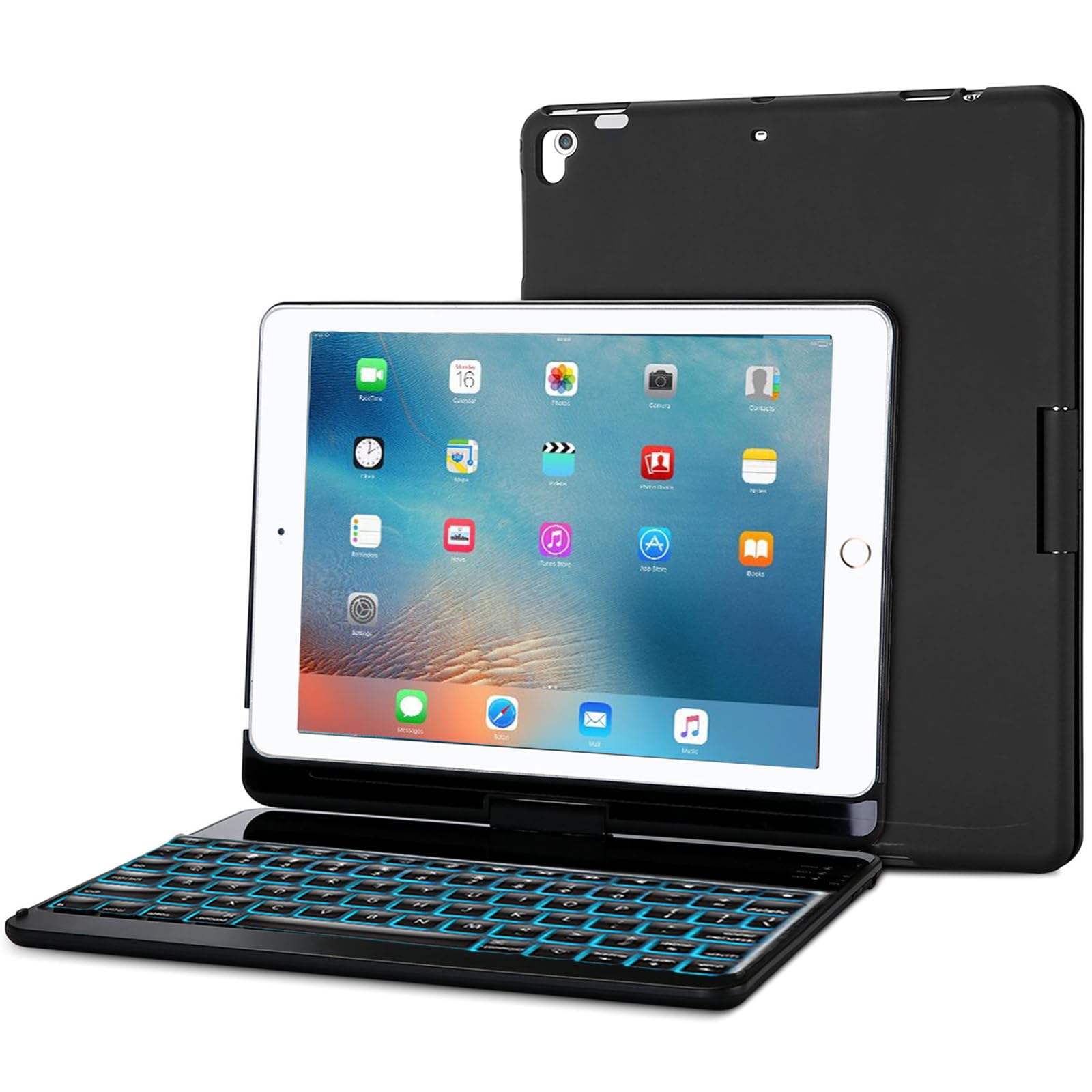Amazon.com: ProCase 360° Rotation 7-Color Backlit Keyboard Case