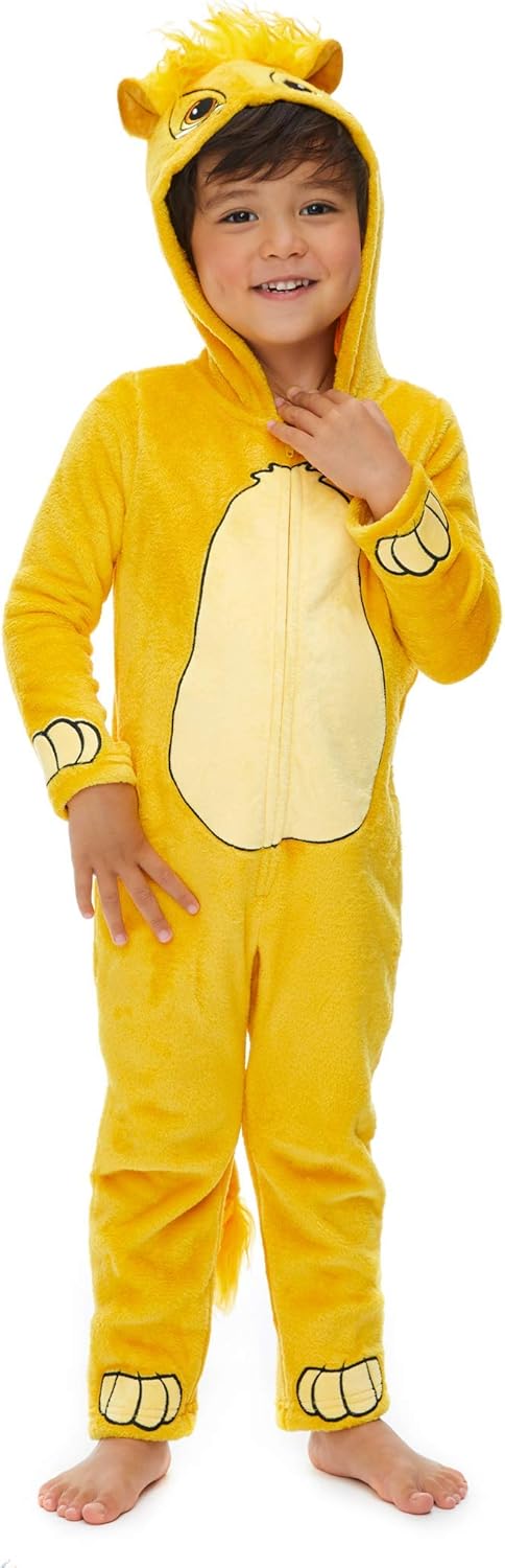 Disney Lion King Simba Boys Fleece Hooded Costume Coverall : Clothing, Shoes & Jewelry
