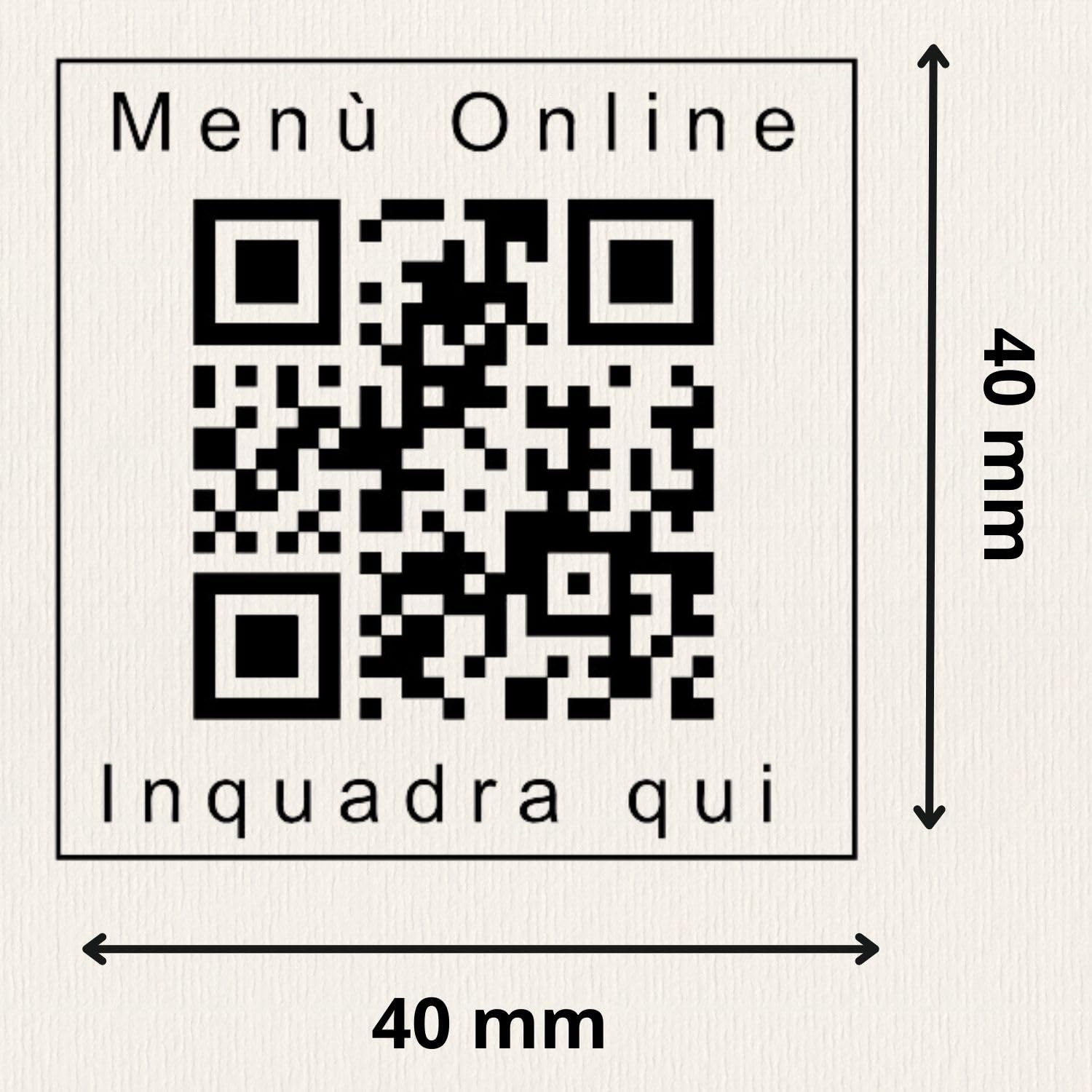 Trodat Timbro Autoinchiostrante Personalizzato con QR Code, Printy 4924, per Uffici, Aziende, Eventi, Cerimonie, Pizzerie, Bar e Ristoranti, Biglietti da Visita e Badge (40x40 mm - Quadrato)