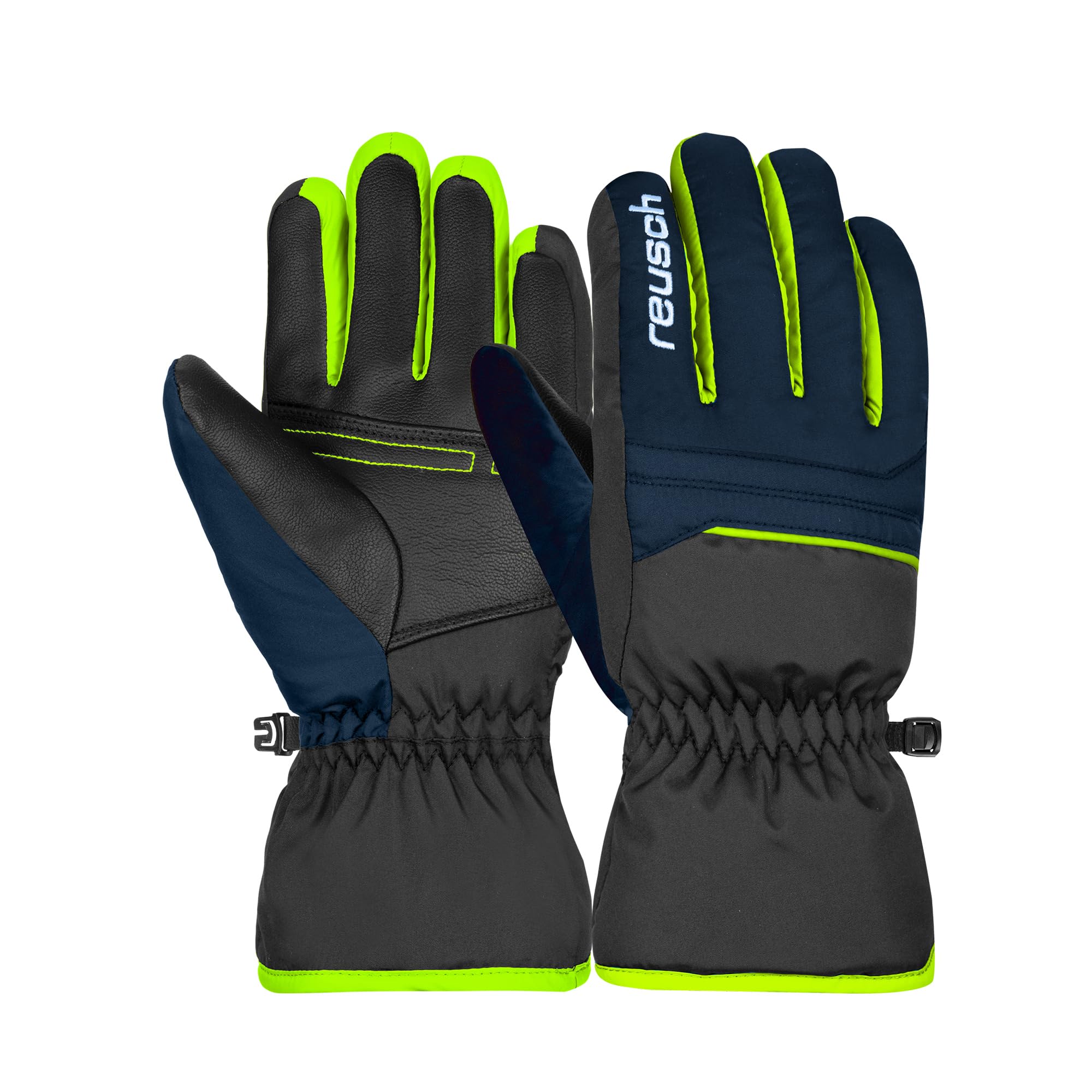 Reusch Alan Junior warme, Winddichte und atmungsaktive Winterhandschuhe Skihandschuhe für Kinder Kids Jugendliche Mädchen und Jungen mit elastischem Bündchen