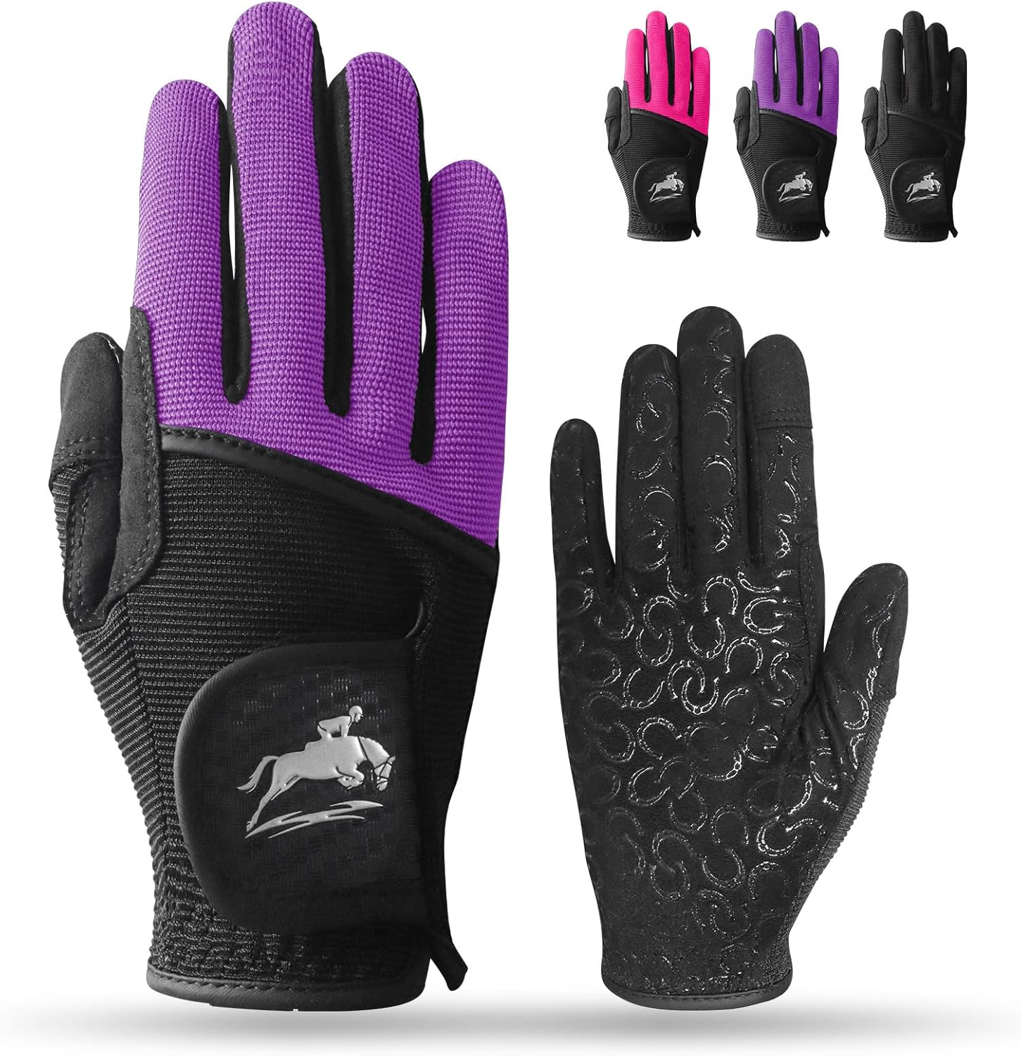 Women's Horse Riding Gloves Stretchable Equestrian Gloves Horseback ...