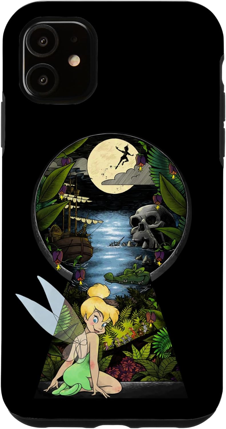 Disney Peter Pan Tinker Bell Keyhole Night Landscape Case for iPhone 13 Pro Max