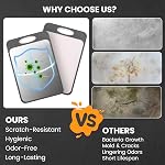 MayStar Cutting Board,Double Sided Cutting Boards for Kitchen, Stainless Steel Chopping Board and Wheat Straw,15.8"*10.6", Large