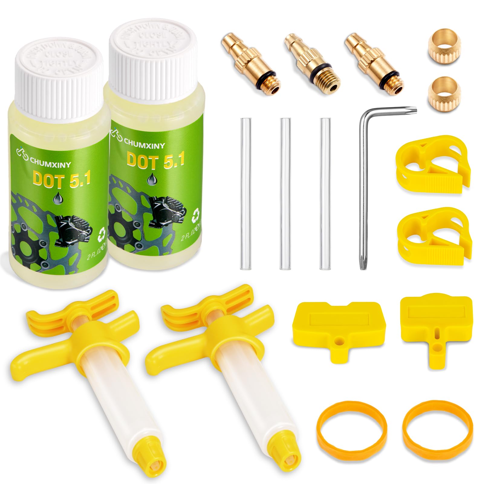 Bleed Kit for SRAM, Avid Range of Hydraulic Disc Brakes, Including High Performance DOT 5.1 Brake Fluid(120ml).