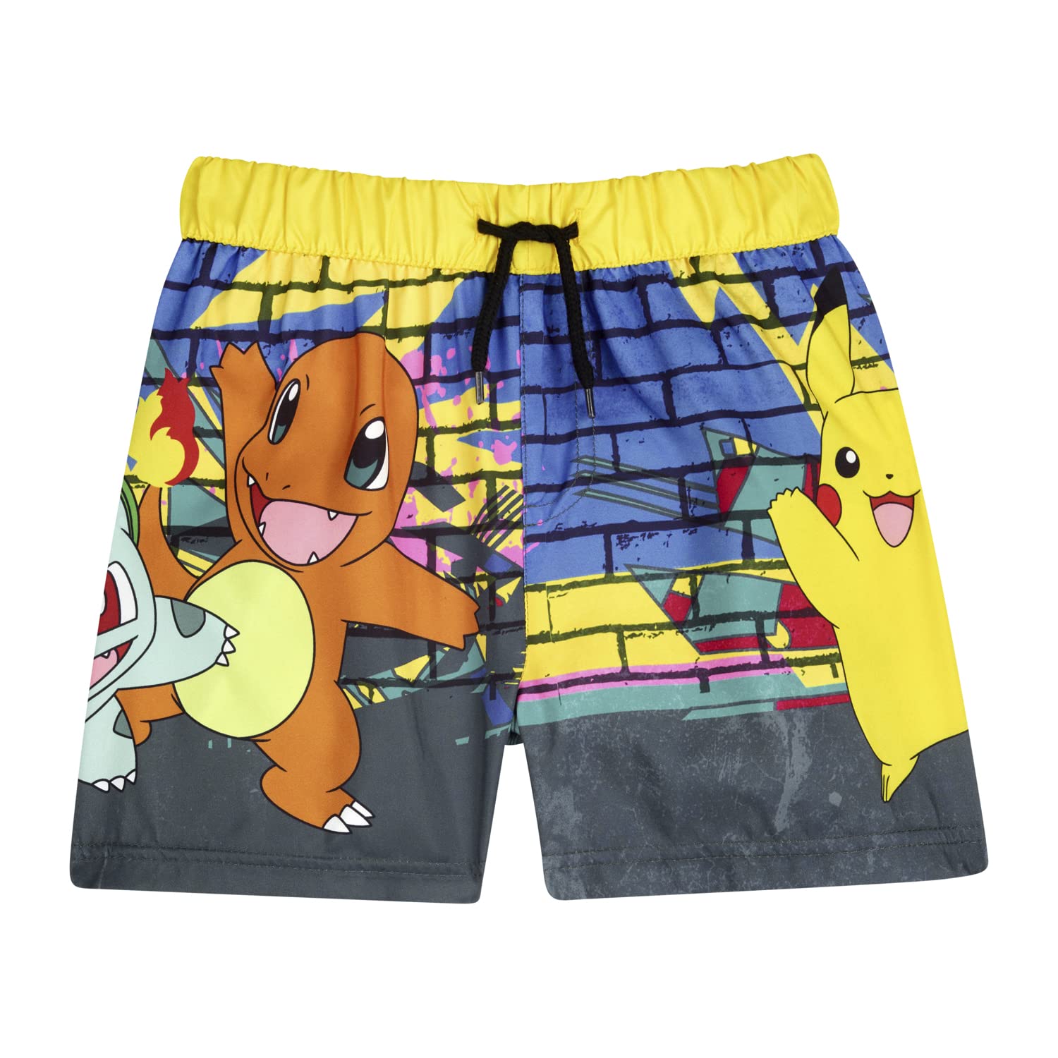 Pokémon Boys Yellow Swimming Trunks, Pikachu Swimming Shorts, Ages 5 To 12 Years Old (As8, Age, 11_Years, 12_Years, Regular)