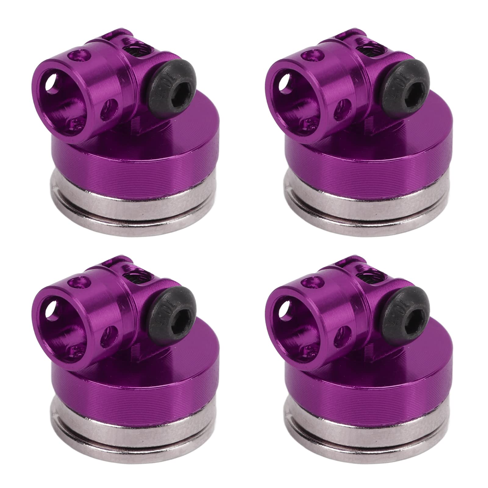 RC Magnetic Body Post Body Shell Mount for 1/8 1/10 Remote Control Vehicle, Aluminum Alloy Material Fit for SCX10 (Purple)