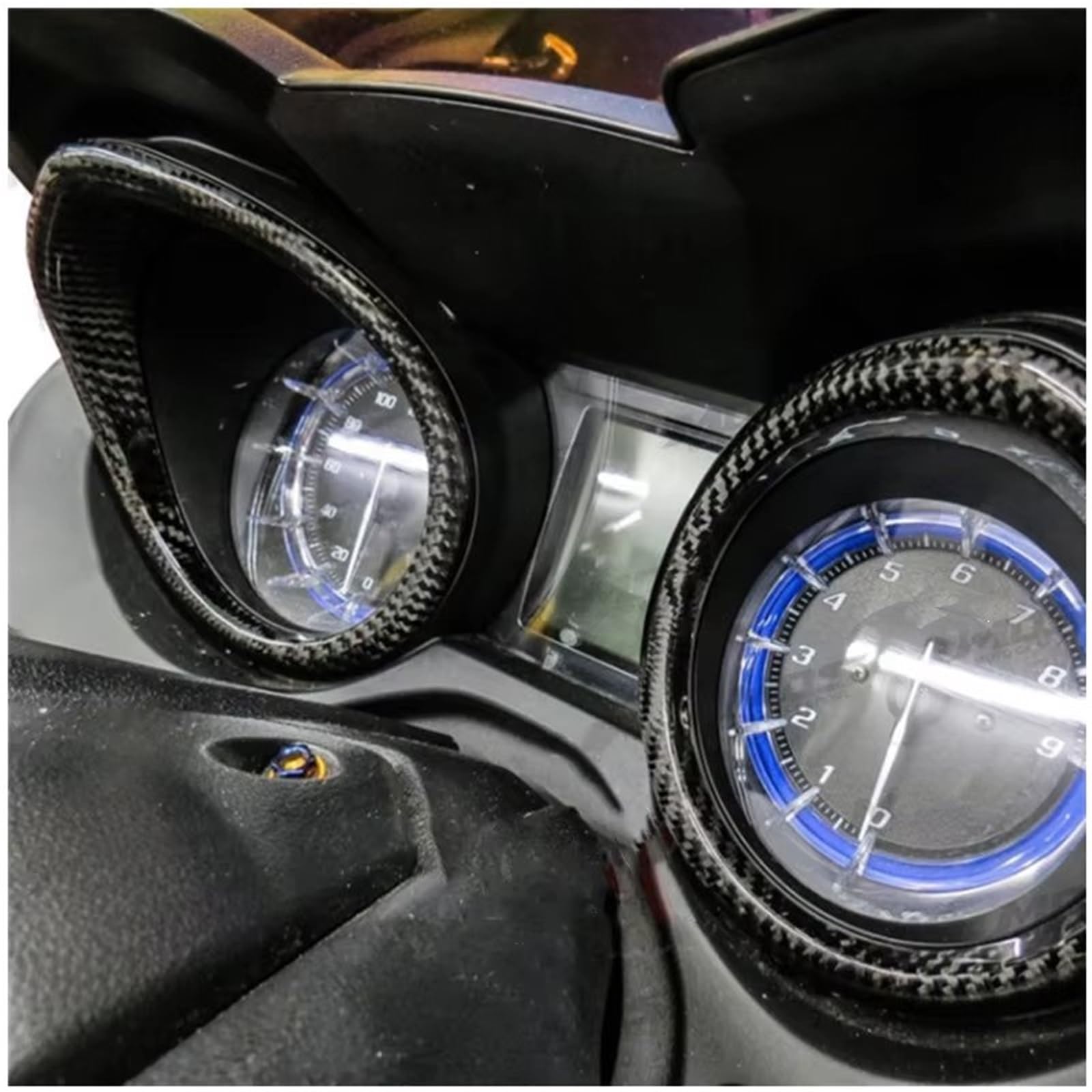 Tachimetro Cassa Compatibile Con YAMAHA Per T-MAX 530 560 2017-2021 Copertura Per Telaio Dello Strumento Per Moto In Fibra Di Carbonio