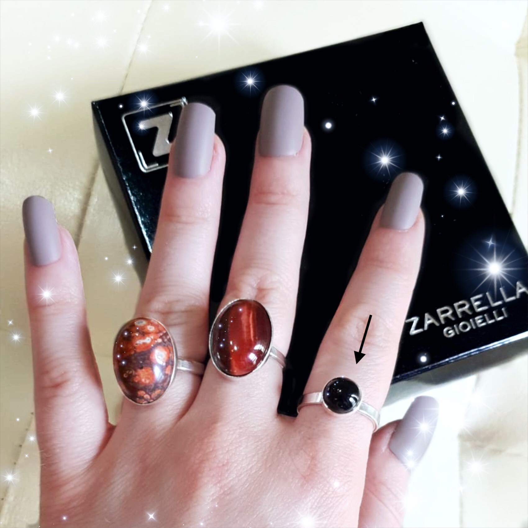 Anillo de Plata 925 con Ónix Negro (Piedra Natural) 8mm - Disponible Anillo Ajustable y Fijo, Tamaño de XS a XXXL, para Hombre, para Mujer - Caja Regalo Gratis