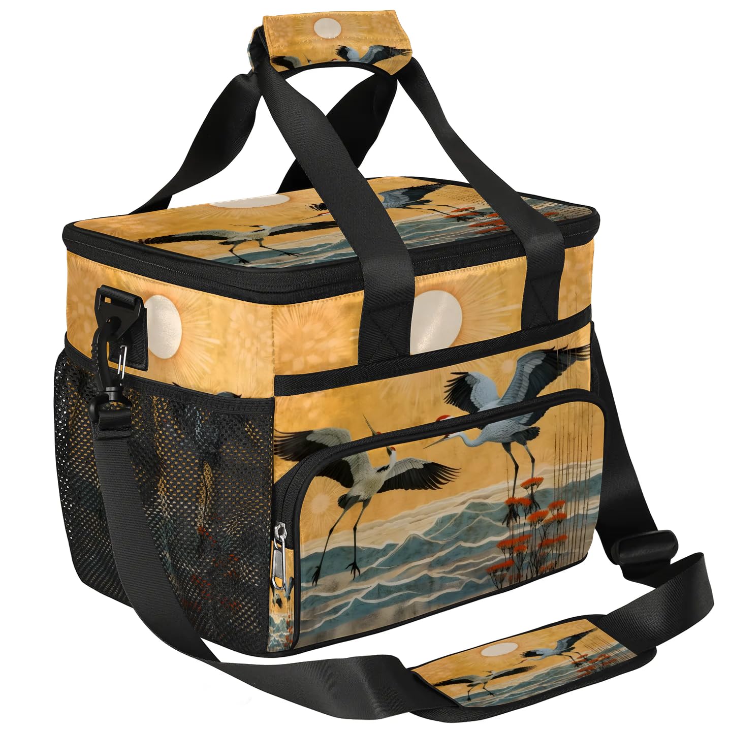 Lunch Box for Men Heavy Duty Insulated Lunch Bag for Women Chinese Crane Lunchbox for Adults Lunch Cooler
