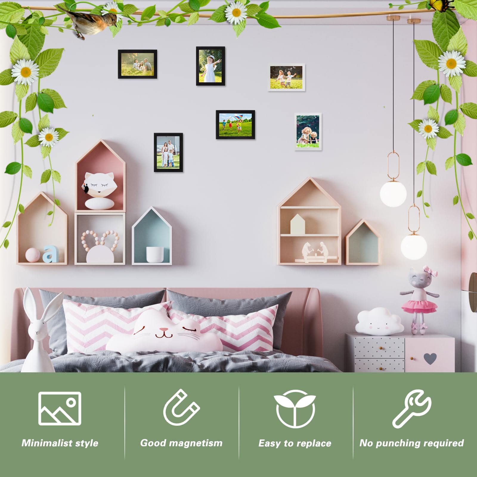 Magicfly Cornice Foto 10x15cm (4x6 Polici), 15 PCS Cornice Magnetica Cornice Piccola Cornice