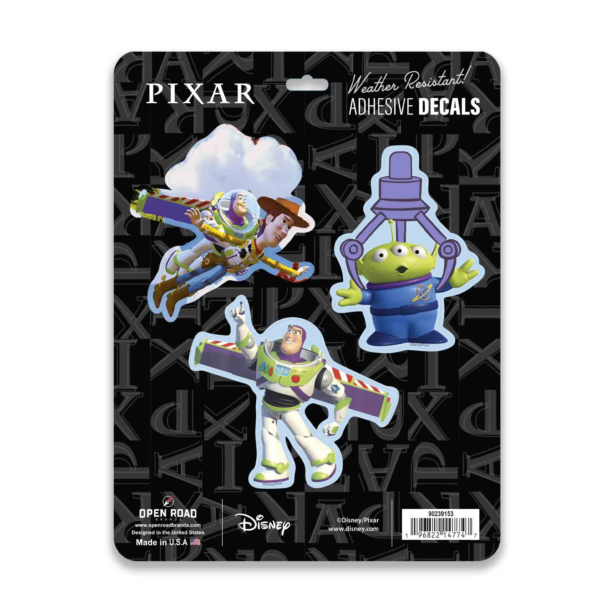 Autocollants Toy Story Disney Pixar en vinyle adhésif pour voiture et camion, lot de 3 pièces