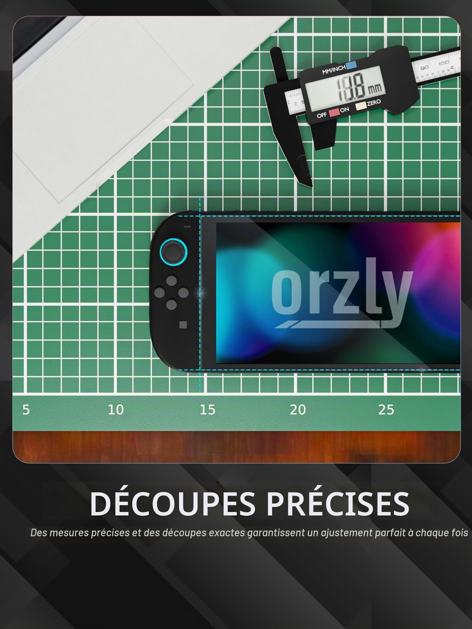 Orzly Lot de 4 protections d'écran en verre trempé compatibles avec Nintendo Switch 2, avec kit d'installation, verre 9H, installation facile en une seule touche, anti-rayures et sans bulles