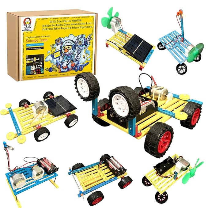 7-in-1 STEM Kits and STEM Toys for Kids Ages 8-14, Solar and Motor Science Kit