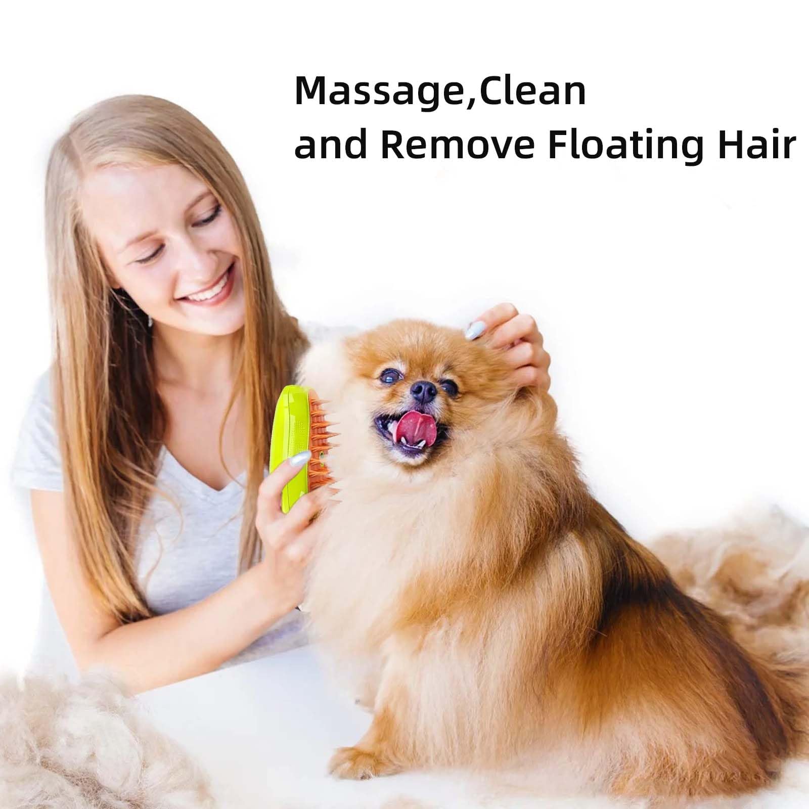 Brosse Vapeur 3 En 1 Peigne De Massage En Spray Pour Chats à Poils Courts et Longs
