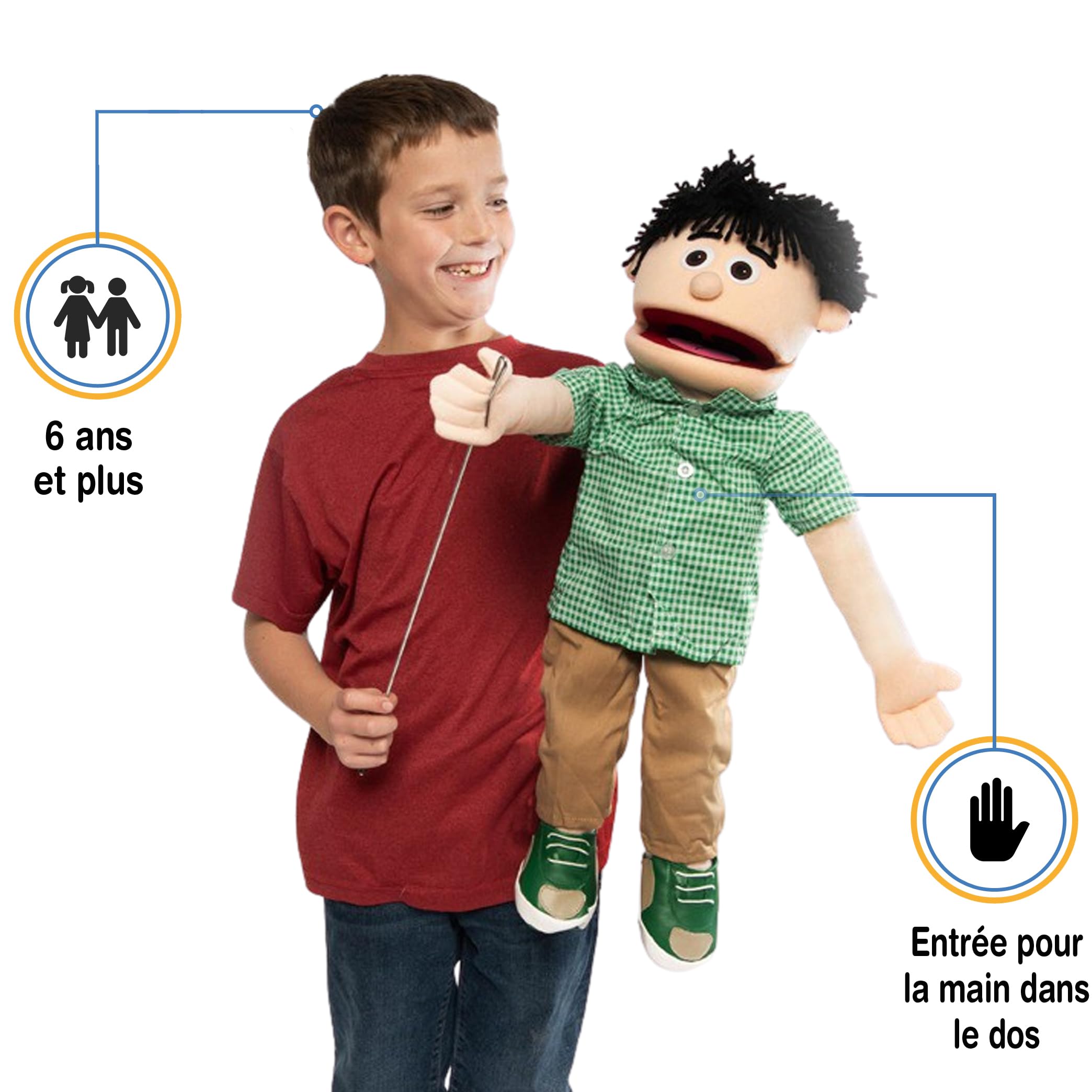 ''Kenny'', 25In Full Body Puppet, Peach -Affordable Gift for your Little One! Item #DSPU-SP2721 by Silly Puppets
