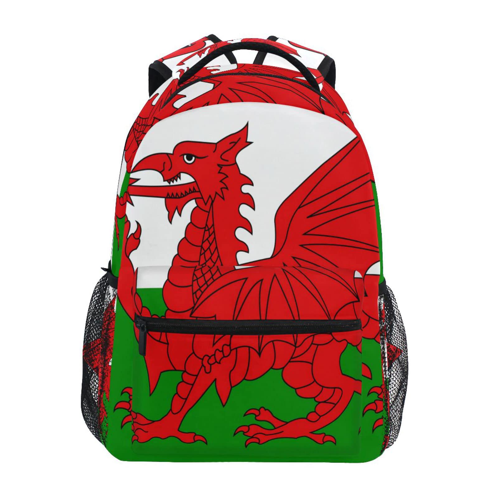 ATOurDealss Flag of Wales Boys Girls Kids School Backpacks Bookbag, Elementary School Bag Travel Backpack Daypack