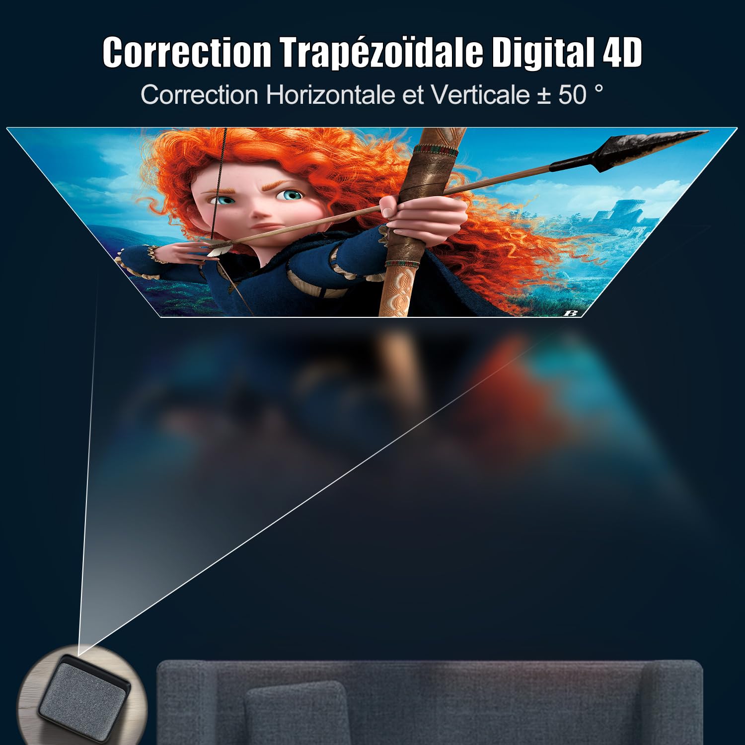 WiMiUS K1 Full HD 1080P 4K WiFi Bluetooth Projector Home Theater