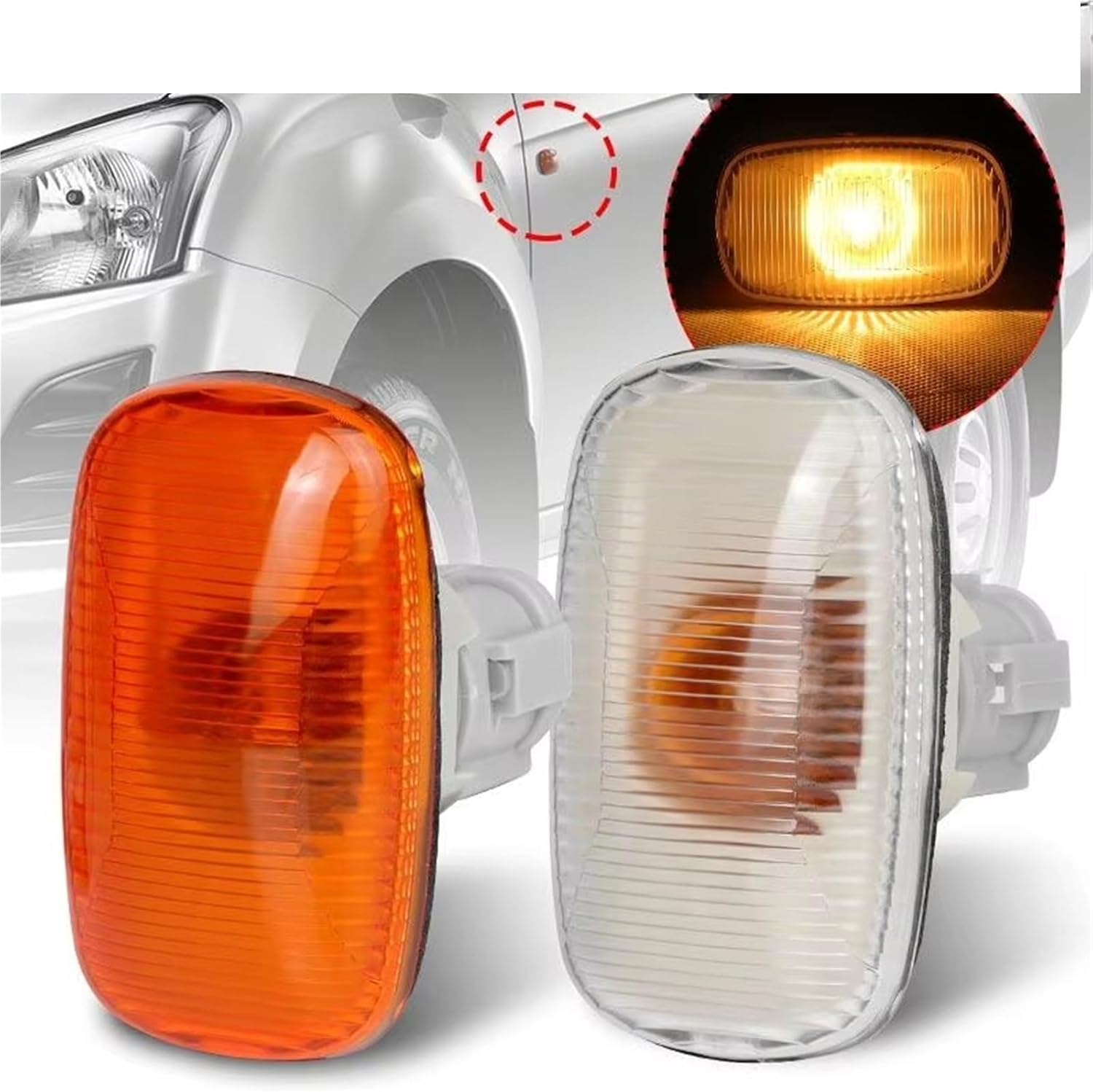 Car Indicator for Isuzu for D-MAX for 2DR for 4DR UTE for Cab Chassis 10/2008-05/2012 Amber 3W Car Turn Signal Light RA 2006 2007 2008 Vehicle Turn Light(1pc Yellow Shell)