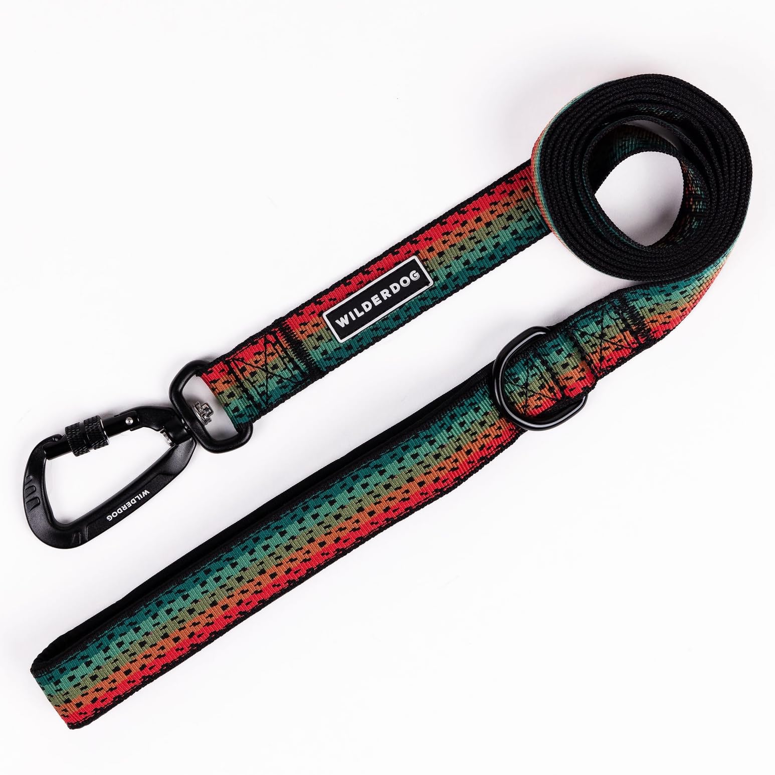 Wilderdog Ultralight Leash Series for Dogs 6 ft Long and Only 3.75 oz with swiveling, Locking Carabiner Attachment and Lightly Padded Handle with