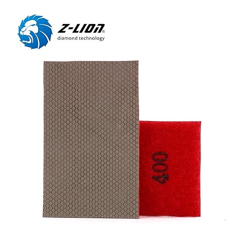 Miniatura 15 de Z-Lion Hojas de papel abrasivo de diamante de grano 60, papel de lija de diamante, parte trasera de nailon para moler piedra de vidrio de cerámica