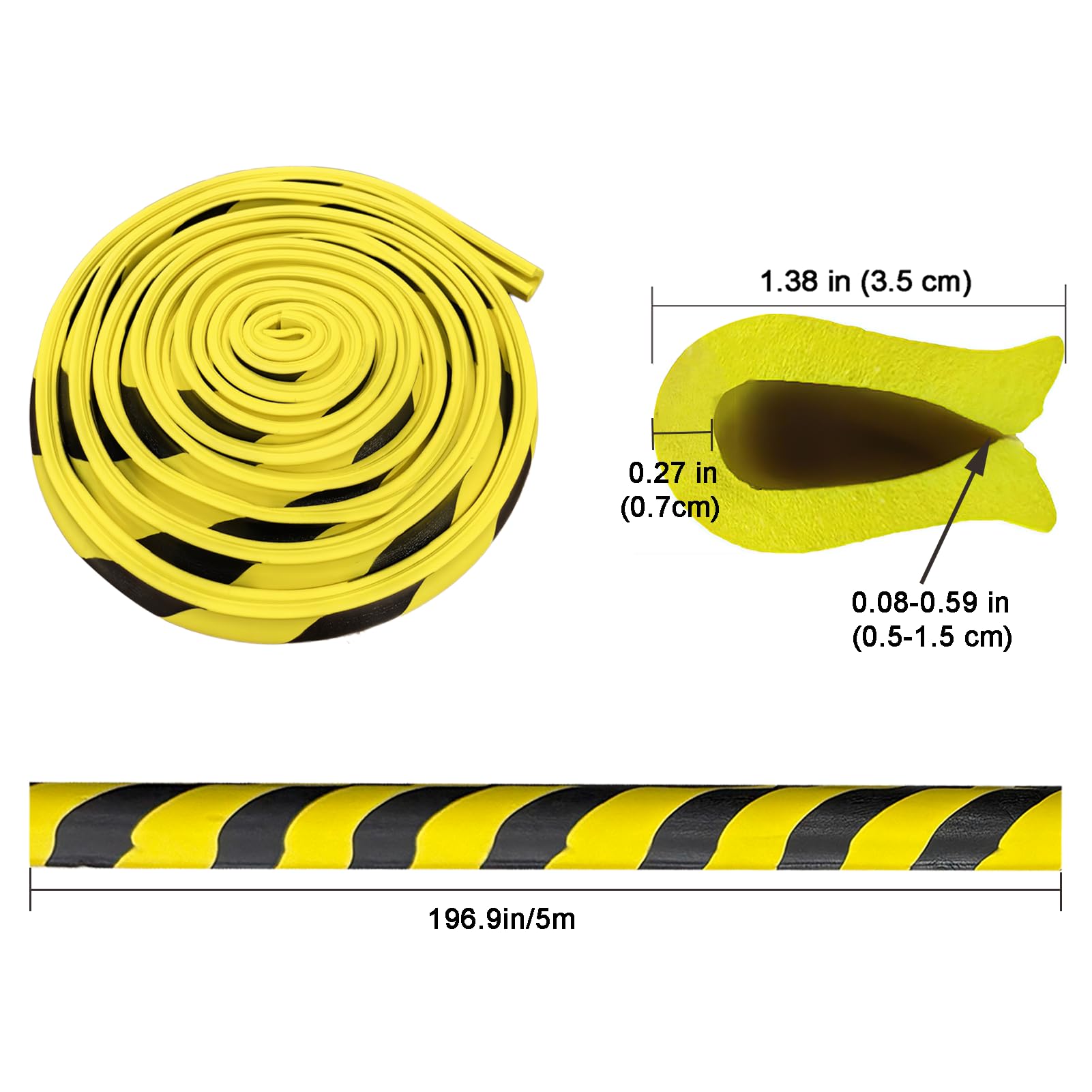 Snapklik.com : Edge Protector, 196.9in/5m High Visibility Safety Foam ...
