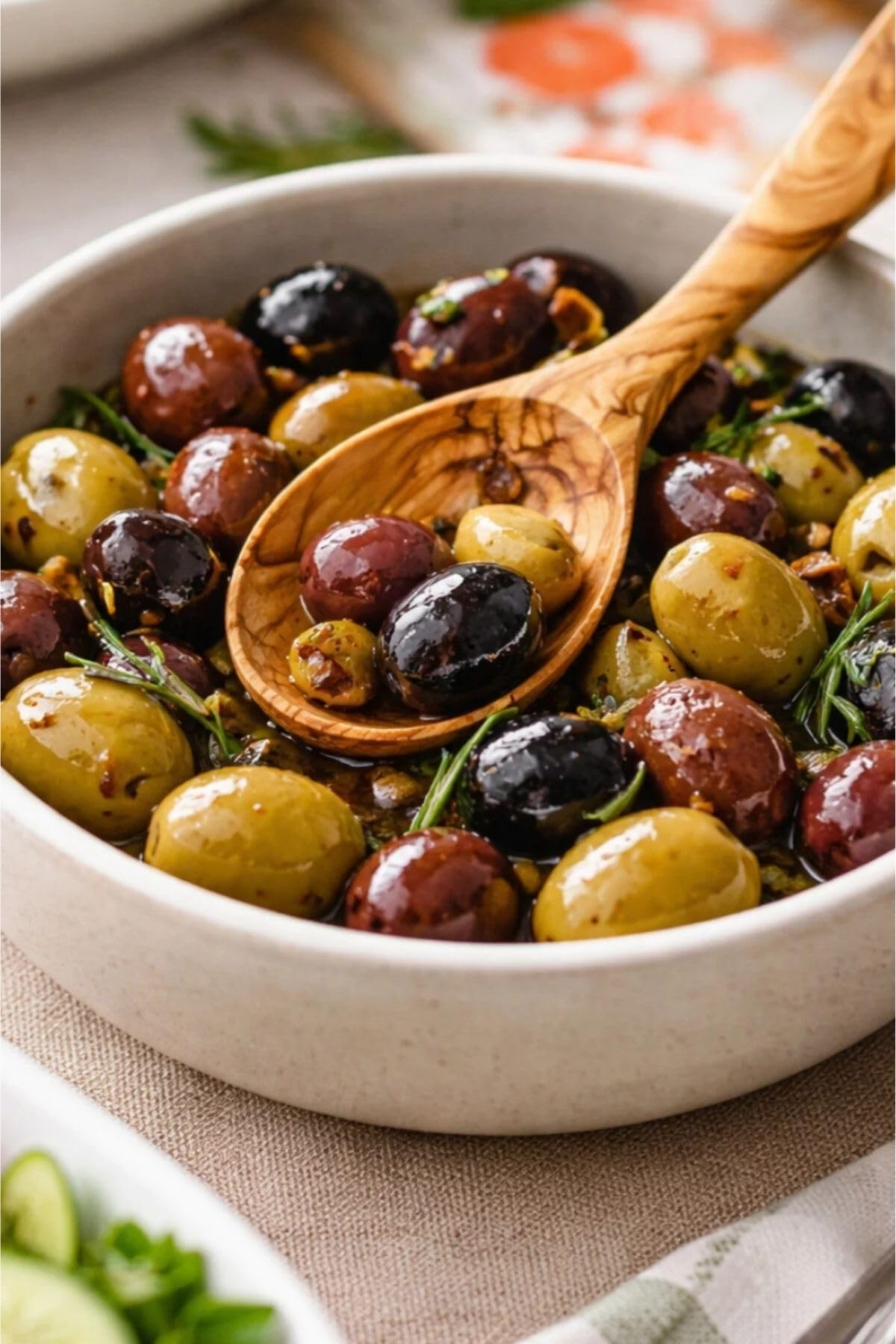 Doğal Zeytin Ağacı, El Yapımı Servis Kaşığı, 23 cm, Ahşap, Kahverengi, BPA Free, 1 Adet