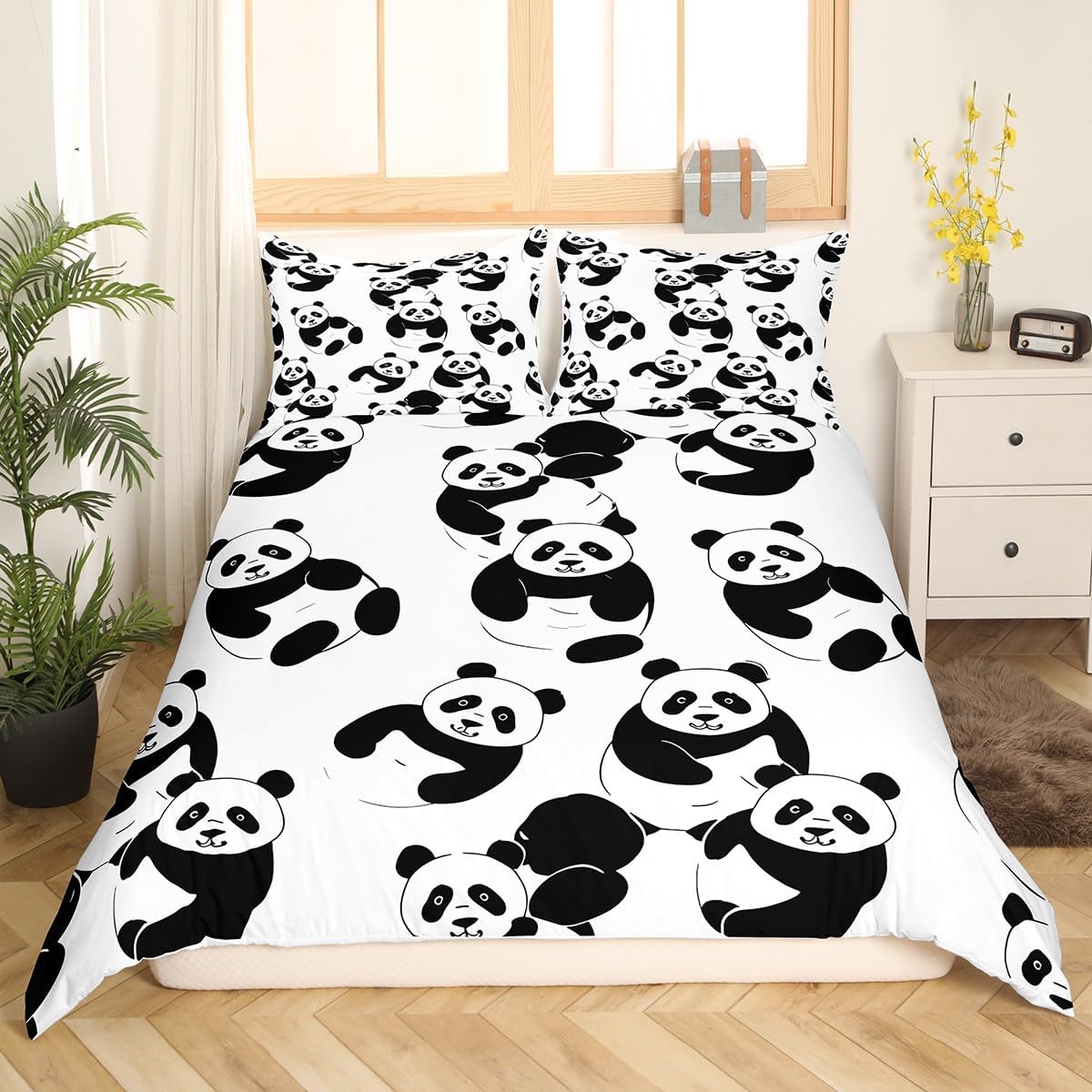 Erosebridal Grey Owl Bedding Set, Ferocious Owl Comforter Cover, Animal Quilt Cover, Wildlife Animal Print Duvet Cover with Zipper Closure for Kid Boy Youth Men 3 Pcs King Size