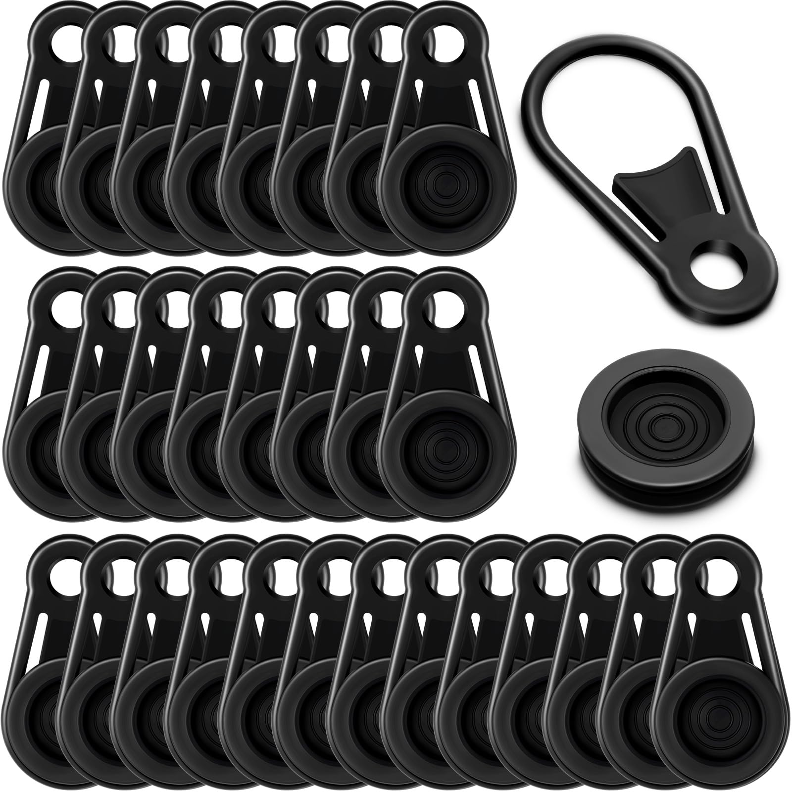 Tandefio 200 Pcs Shade Cloth Clips Bulk Plastic Heavy Duty Lock Sun Shade Net Clip for Garden Anti Bird Netting Fabric Clamp Accessories