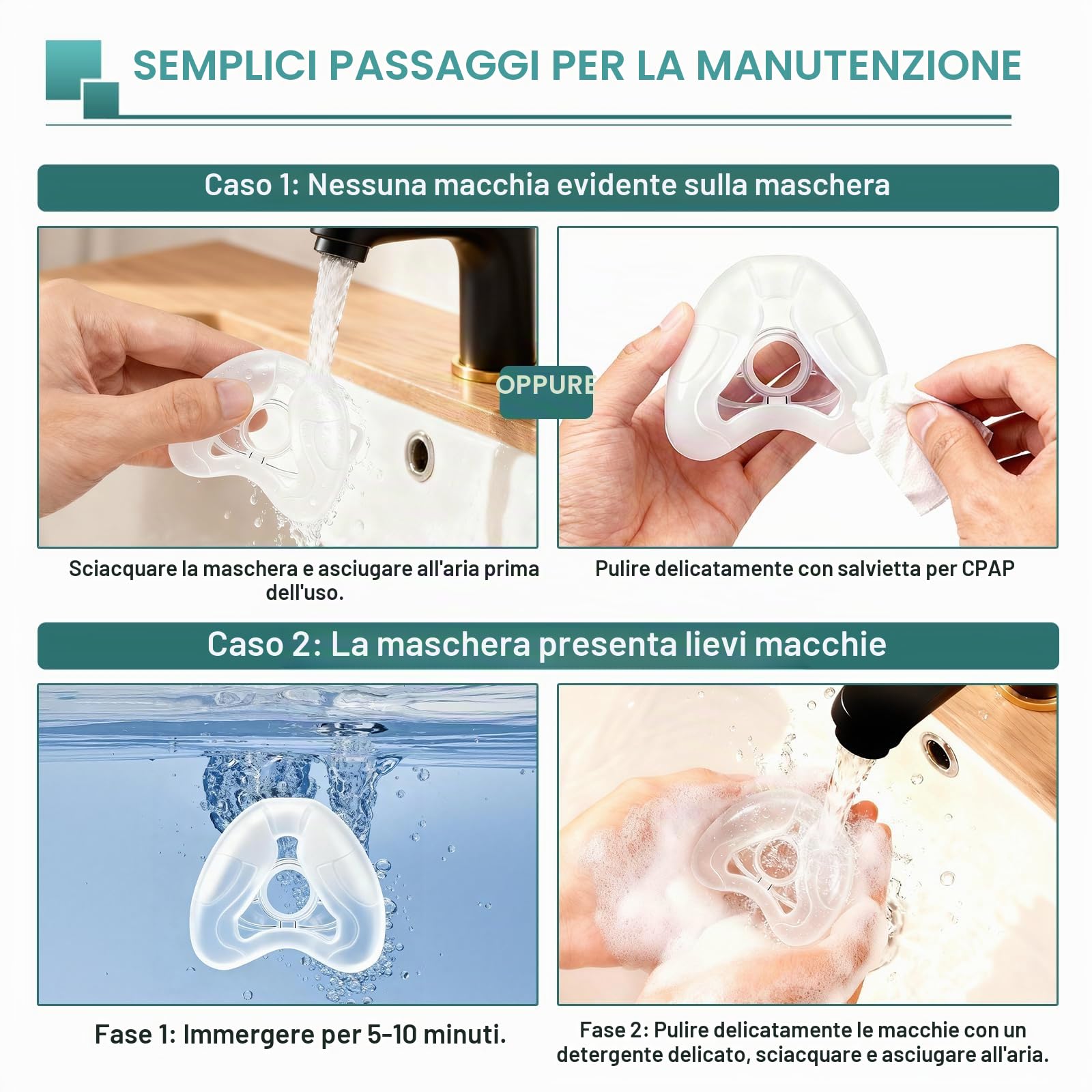 Confezione da 2 cuscini di ricambio (M) per Airfit N20, tenuta affidabile e vestibilità più morbida,ricambi durevoli e di grande valore (M)
