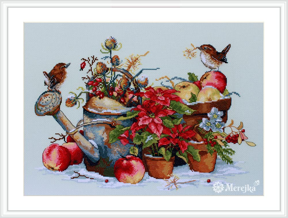 Merejka Kreuzstich-Set, Baumwolle, mehrfarbig, 37 x 51 cm