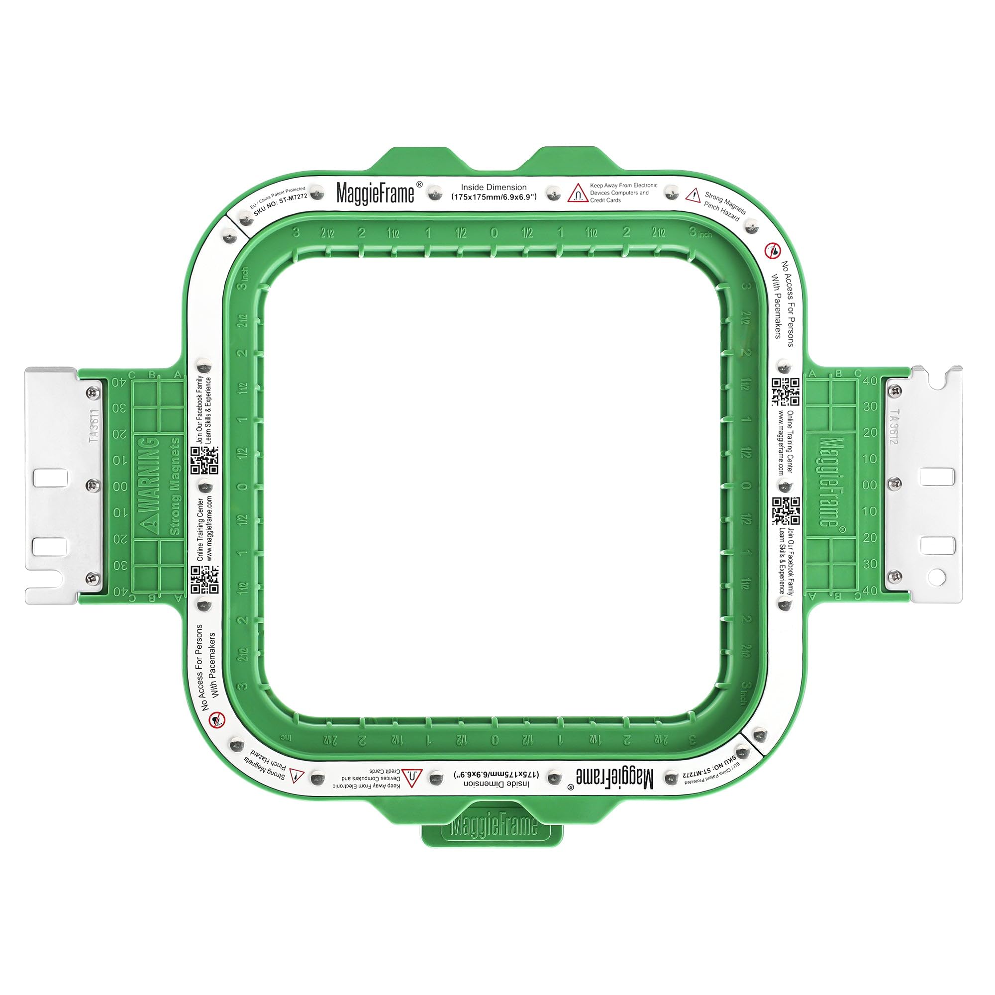 Brewland Bastidor de bordado magnético 175x175mm para Poolin EOV EOM EOX | Compatible con las máquinas Poolin indicadas en el título; 6.9x6.9inch