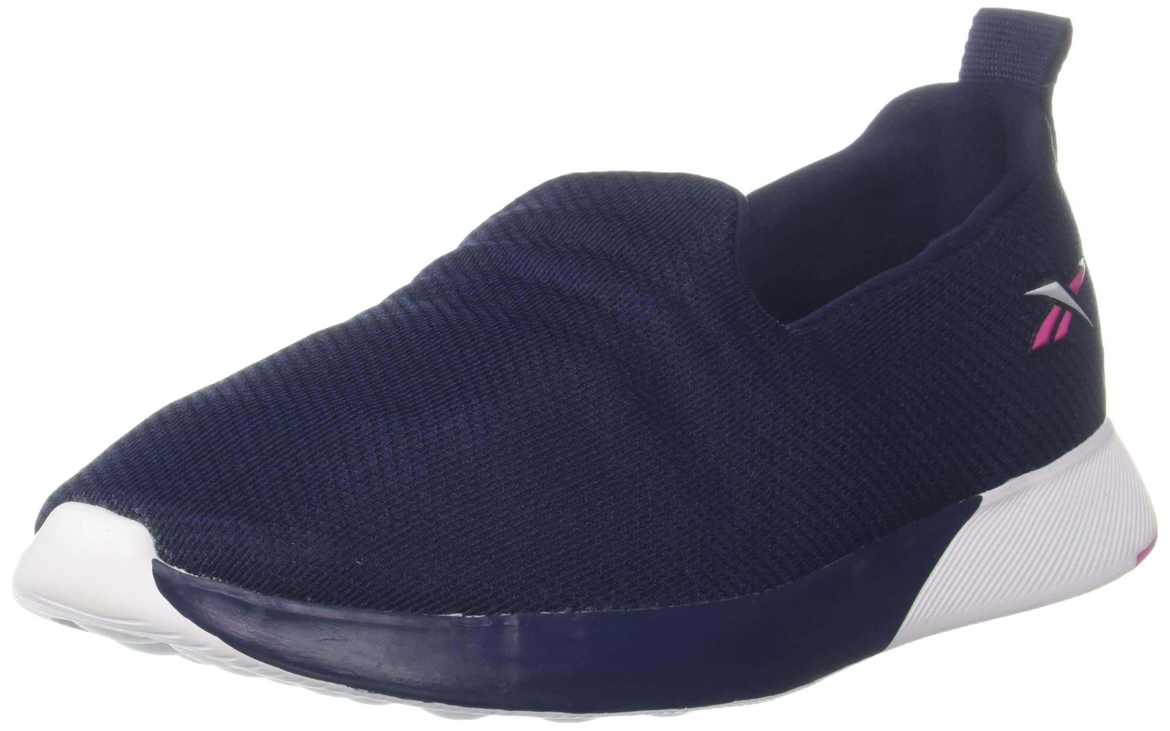 reebok Women Mesh Out Bound Slip On W Walking Shoes Vector Navy - Proud Pink - White UK 7-picture-11