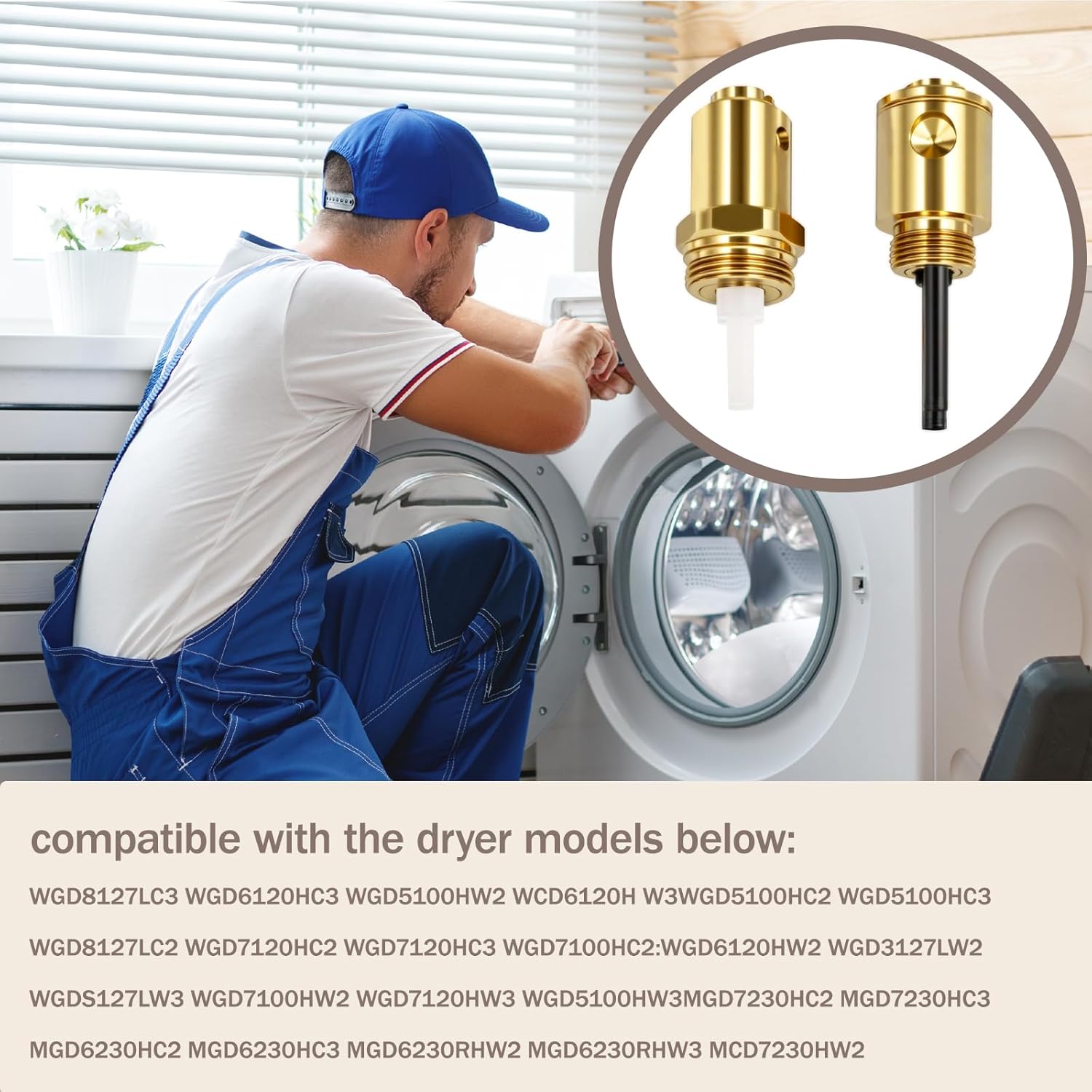 W11581317 Dryer Propane Conversion Kit For 27-Inch Dryers,Compatible with Armada,Whirlpool,Maytag,Kenmore 20000 BTU/HrDryers, Replace W11581316, W10606694A ETC.1 Each LP Kit Comes With 4year warranty