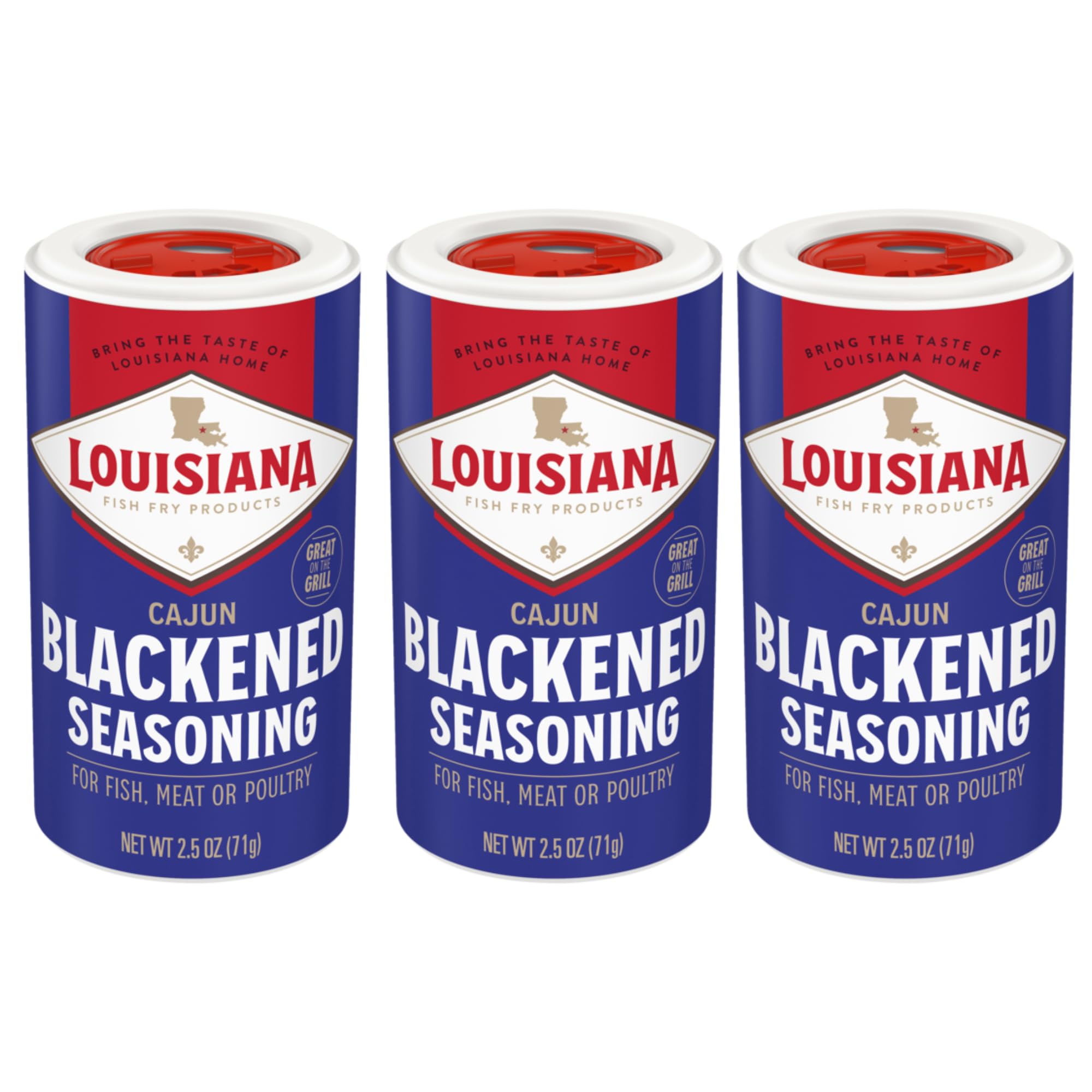 Louisiana Fish Fry Cajun Blackened Seasoning, 2.5 Ounce - 3 per case.