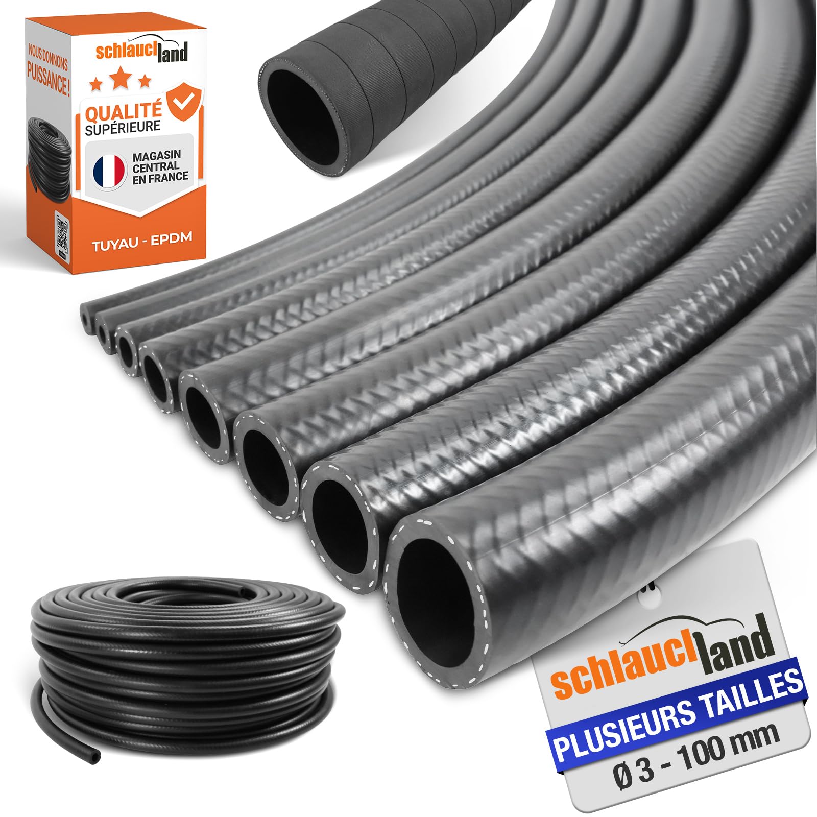 1m TUYAU EPDM Ø 50x60mm Radiateur Refroidissement Eau DURITE 130°C PREMIUM