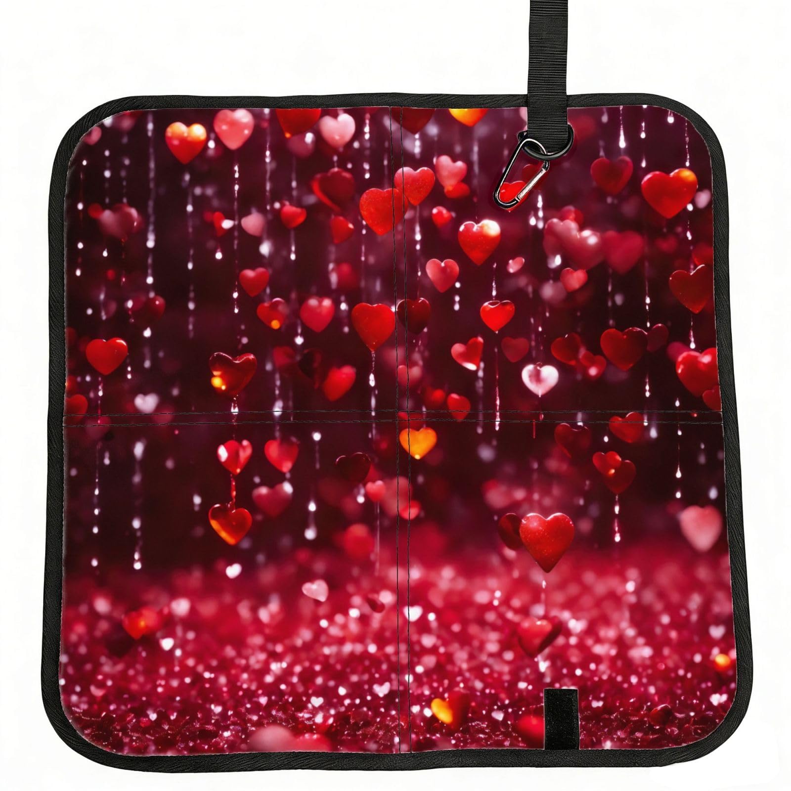 AYYQWE Abstract Heart Print Foldable Seat Cushion Portable Chair Pad Office Commuting Picnic Camping Outdoor