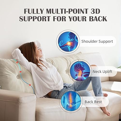 Miniatura 7 de Almohadas de cuña tamaño individual XL para dormitorio, cabecero gris claro, almohadas para sentarse en sofá cama y literas, cojín grande de apoyo