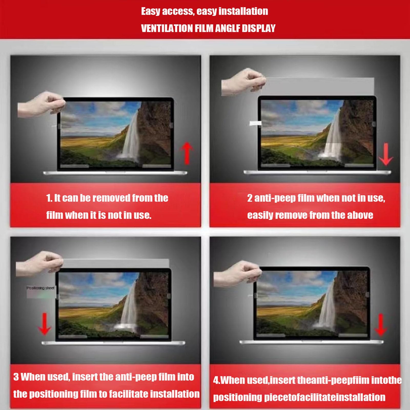 Schermo per la Privacy del Computer, Filtro per la Privacy del Monitor antiriflesso, Protezione per Lo Schermo del Laptop, per Monitor Widescreen 16:9 da 11-28 Pollici (14inch16/9)
