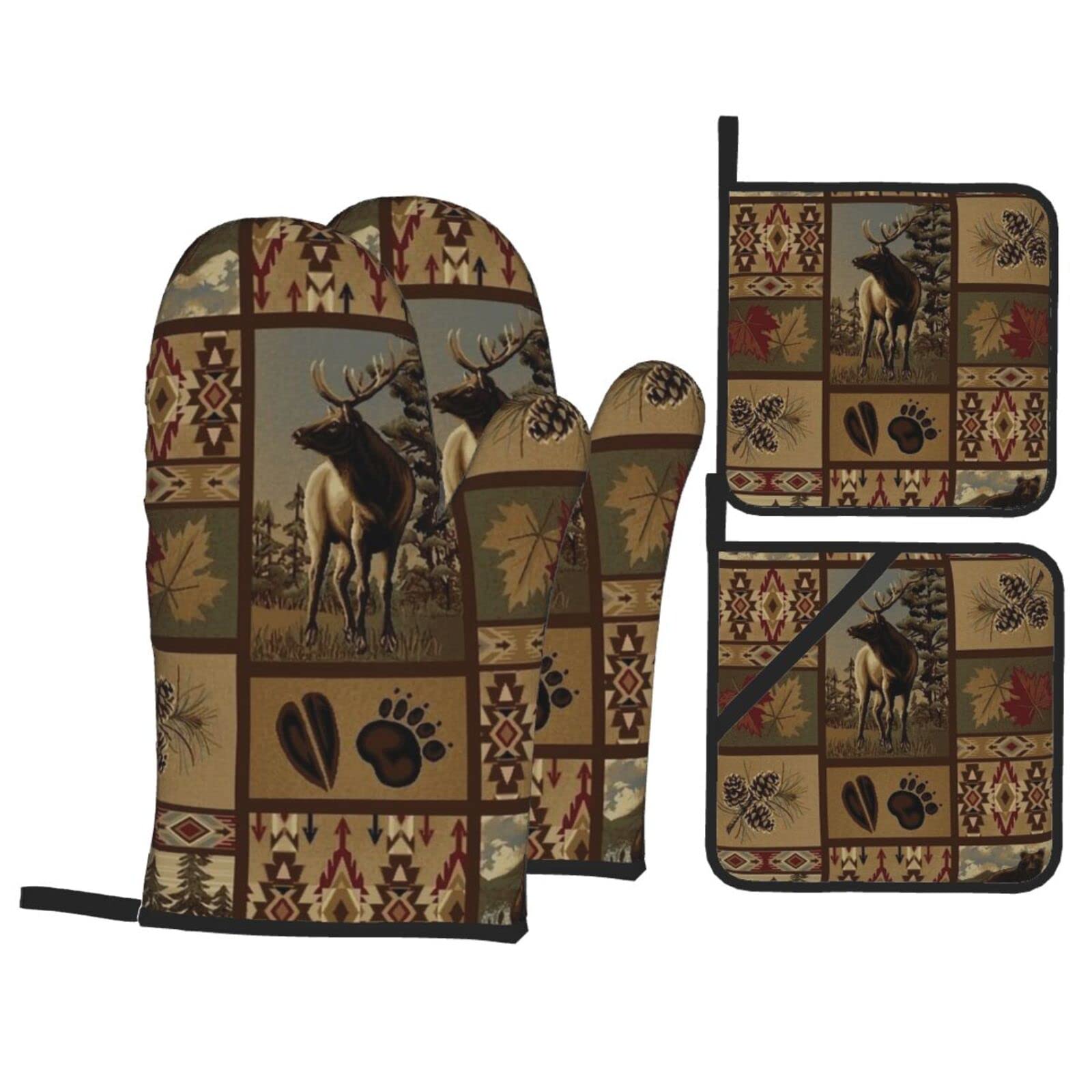 Gants De Four Et Maniques, Gants De Four Silicone Et 2 Maniques Cuisine